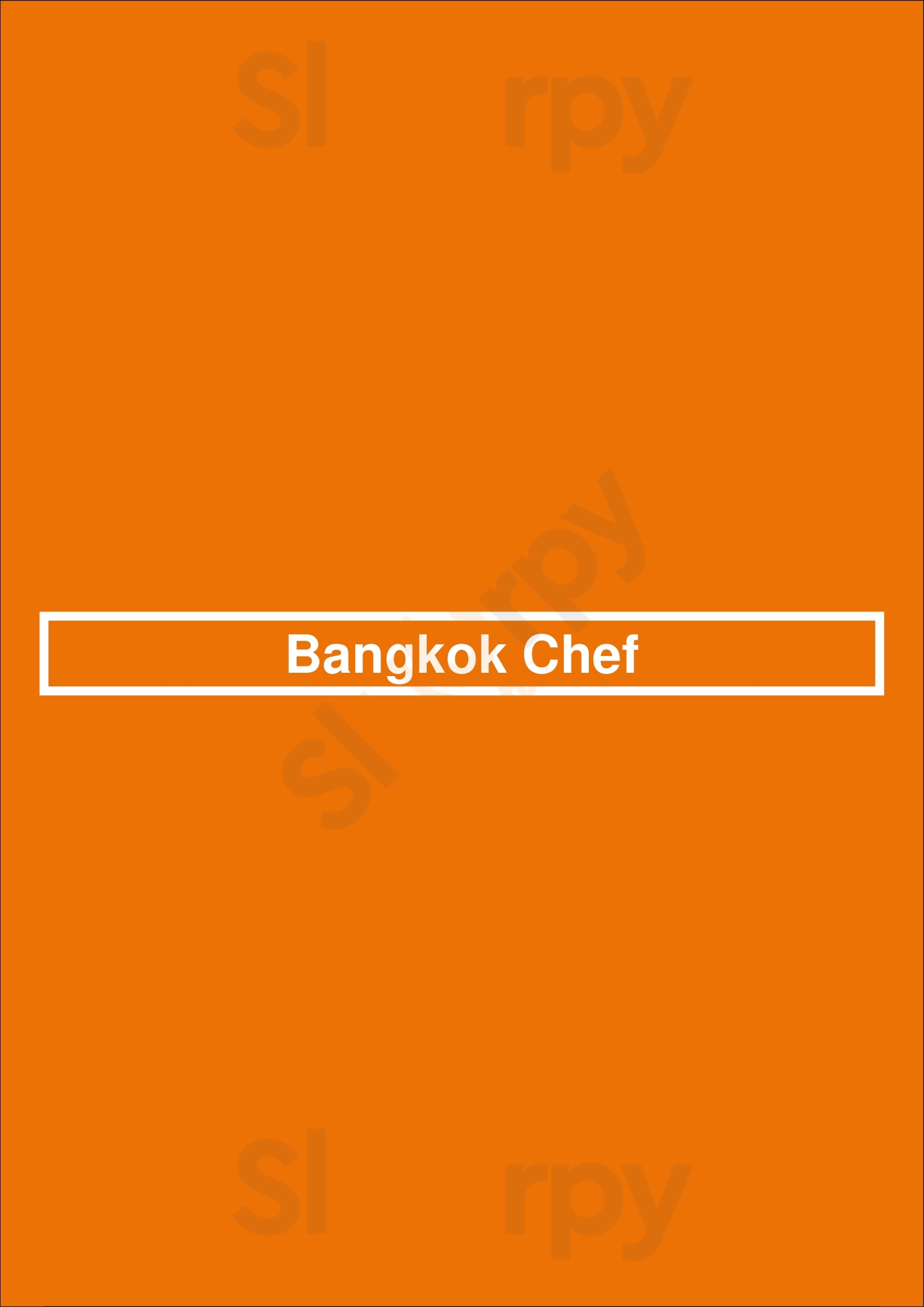 Bangkok Chef Honolulu Menu - 1
