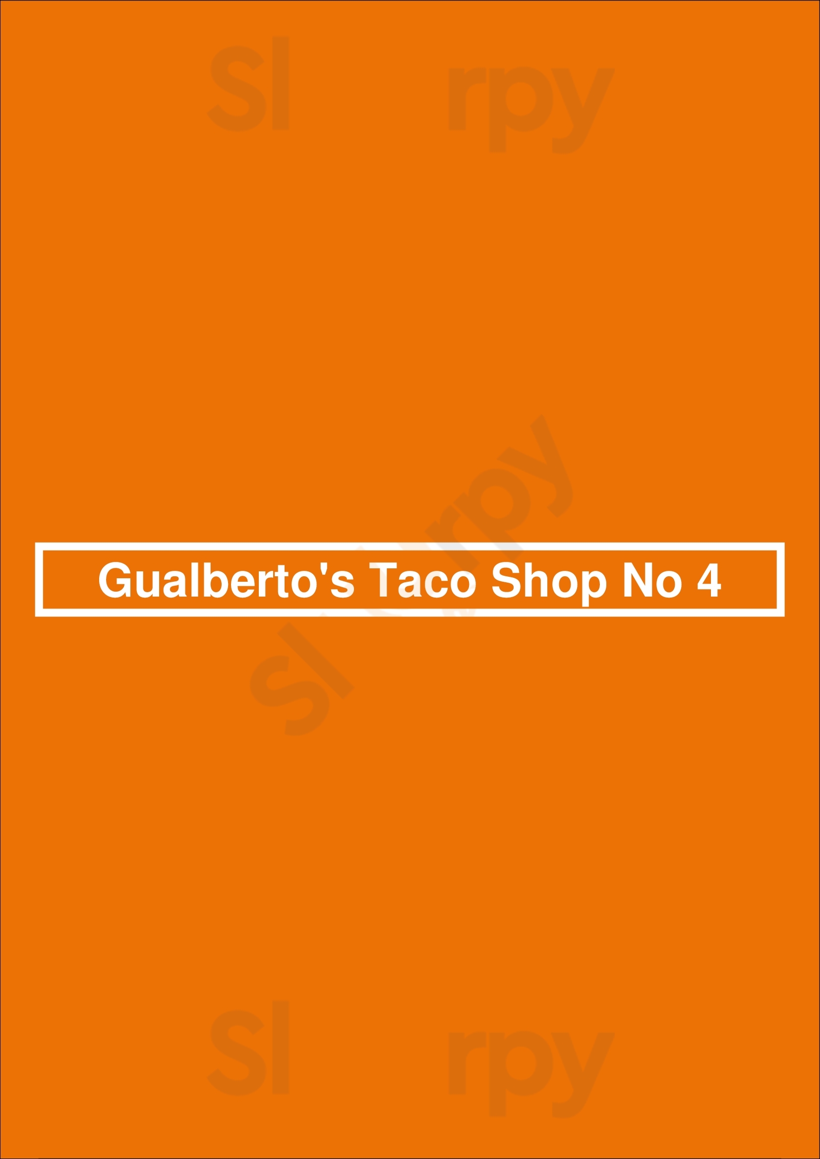 Gualberto's Taco Shop No 4 La Jolla Menu - 1