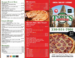 Tony's Ny Pizza, Fort Myers