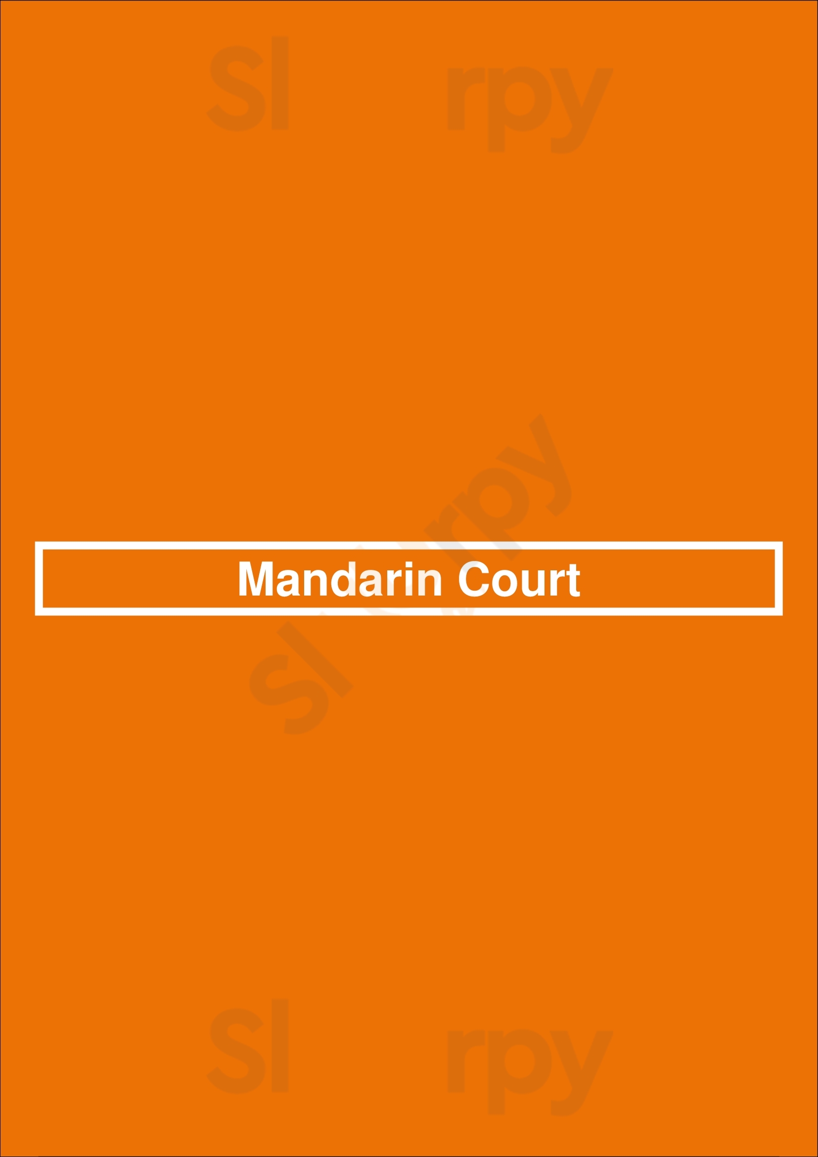 Main Menu - Mandarin Court