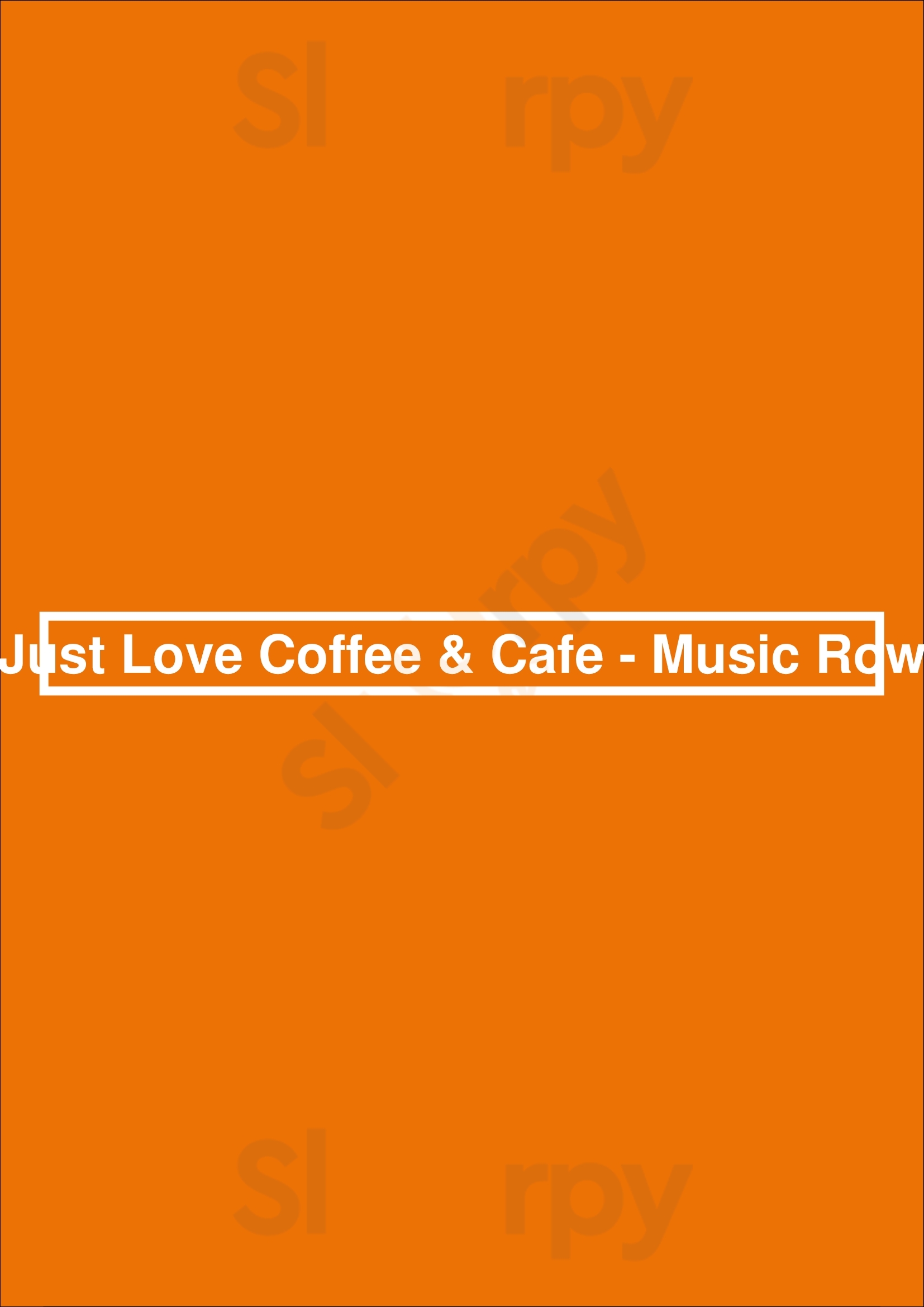 Just Love Coffee Cafe - Music Row Nashville Menu - 1