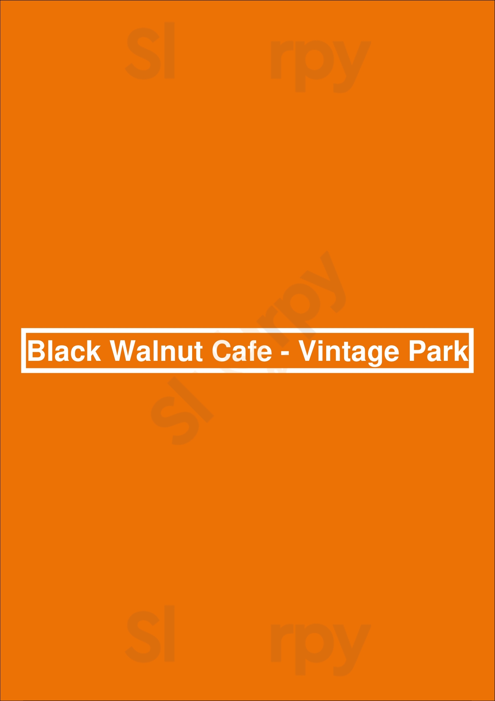 Black Walnut Cafe - Vintage Park Houston Menu - 1