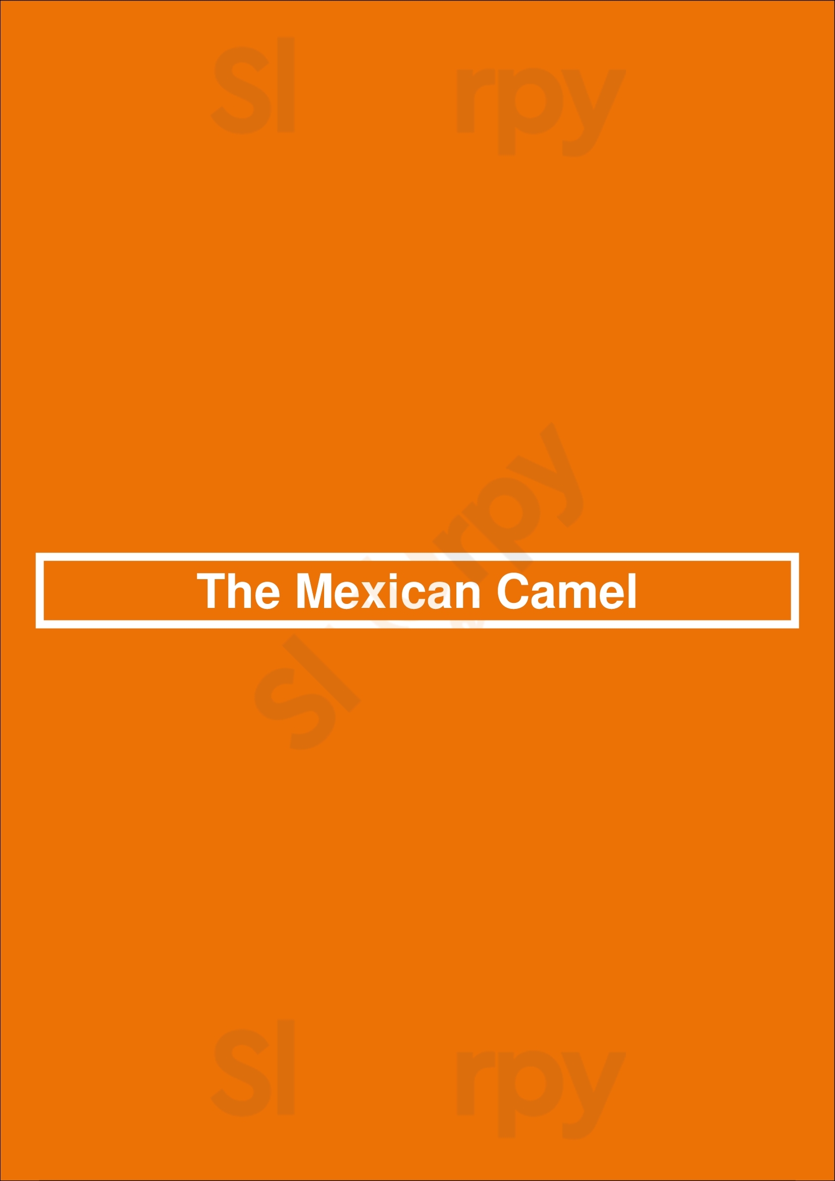 The Mexican Camel Orlando Menu - 1