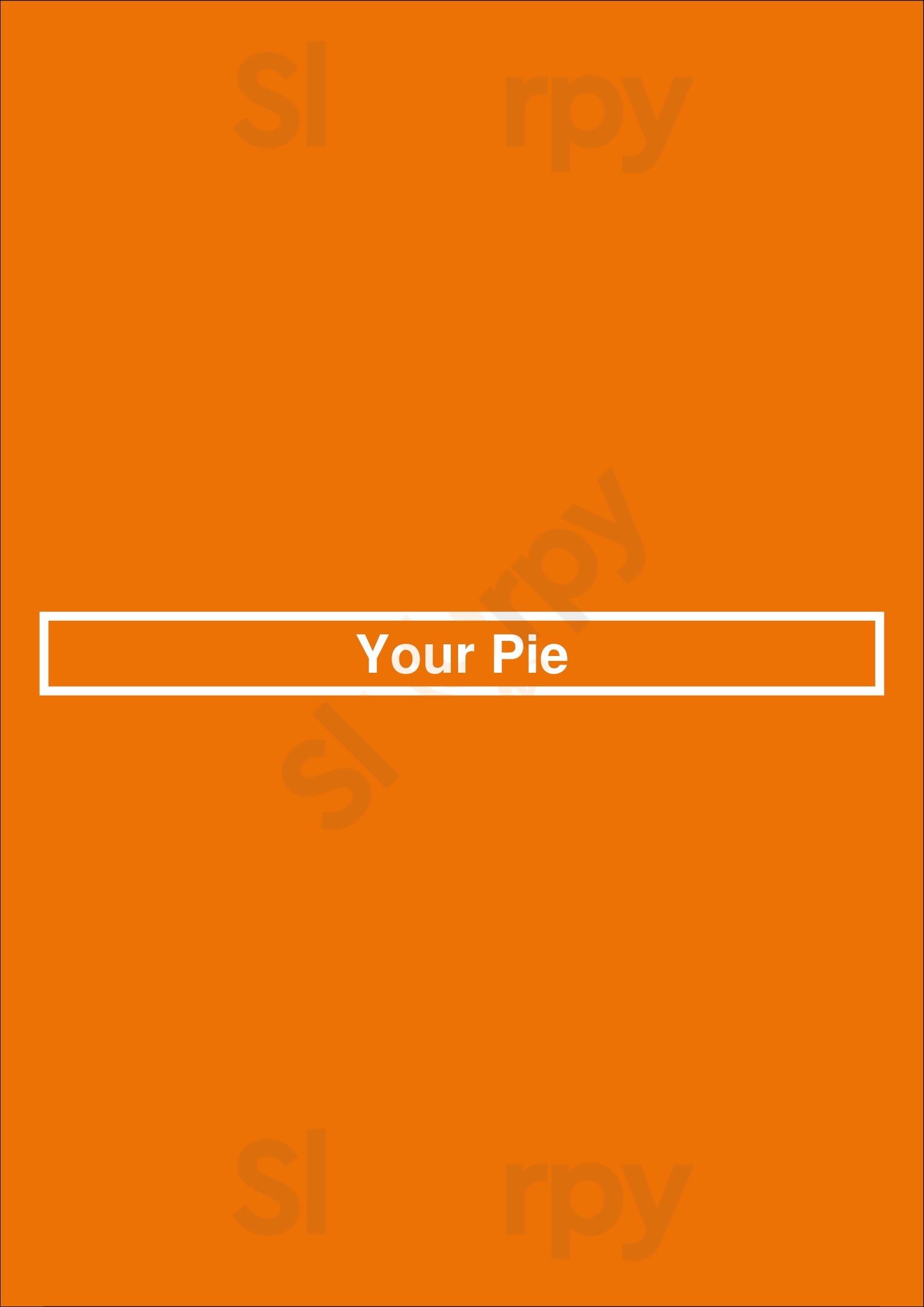 Your Pie Houston Menu - 1