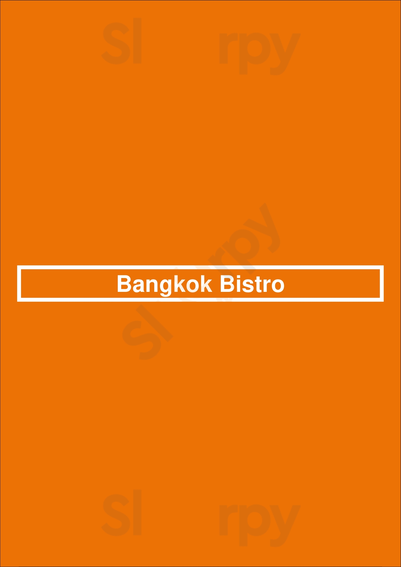 Bangkok Bistro Fort Lauderdale Menu - 1