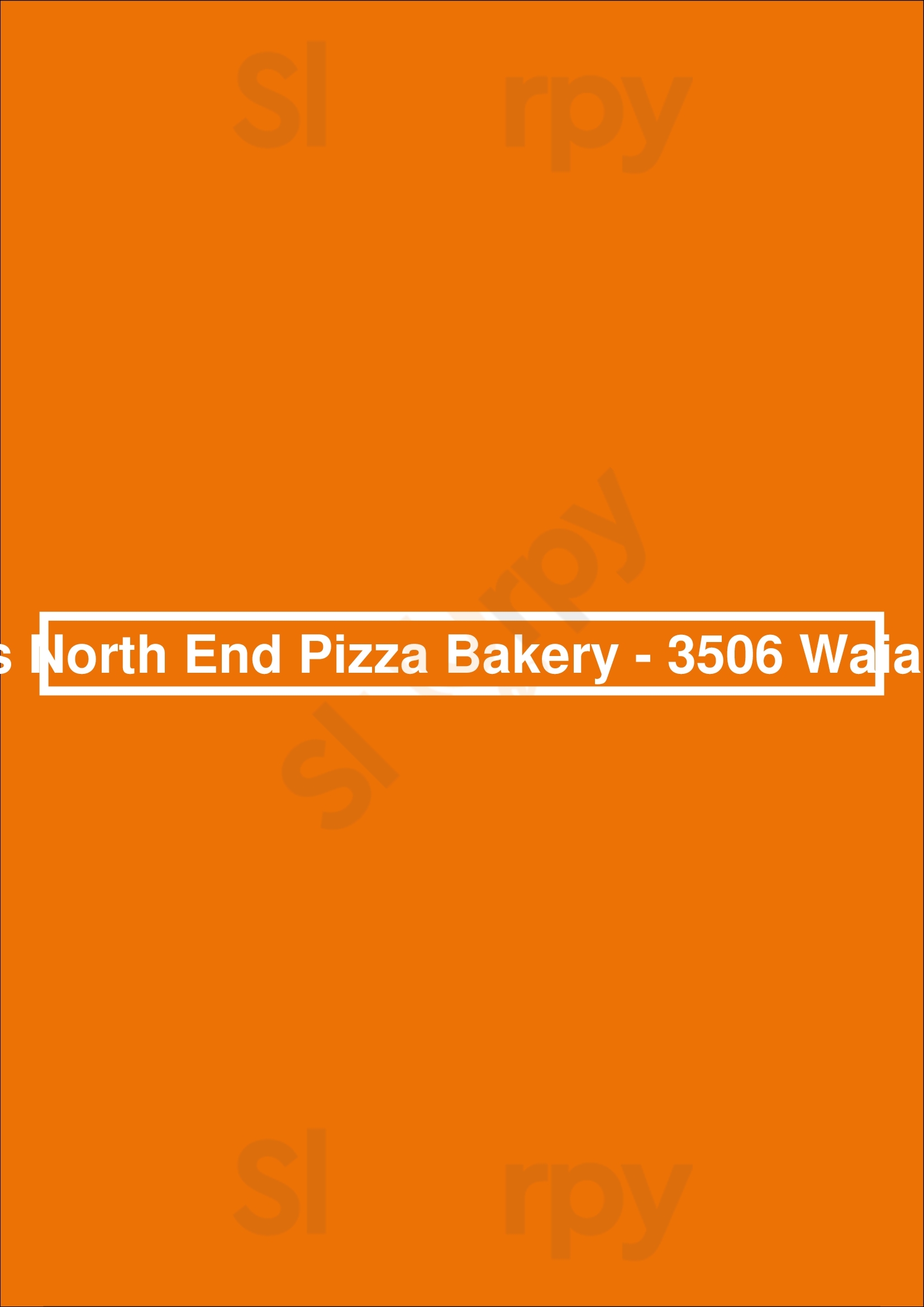 Bostons North End Pizza Bakery - 3506 Waialae Ave. Honolulu Menu - 1