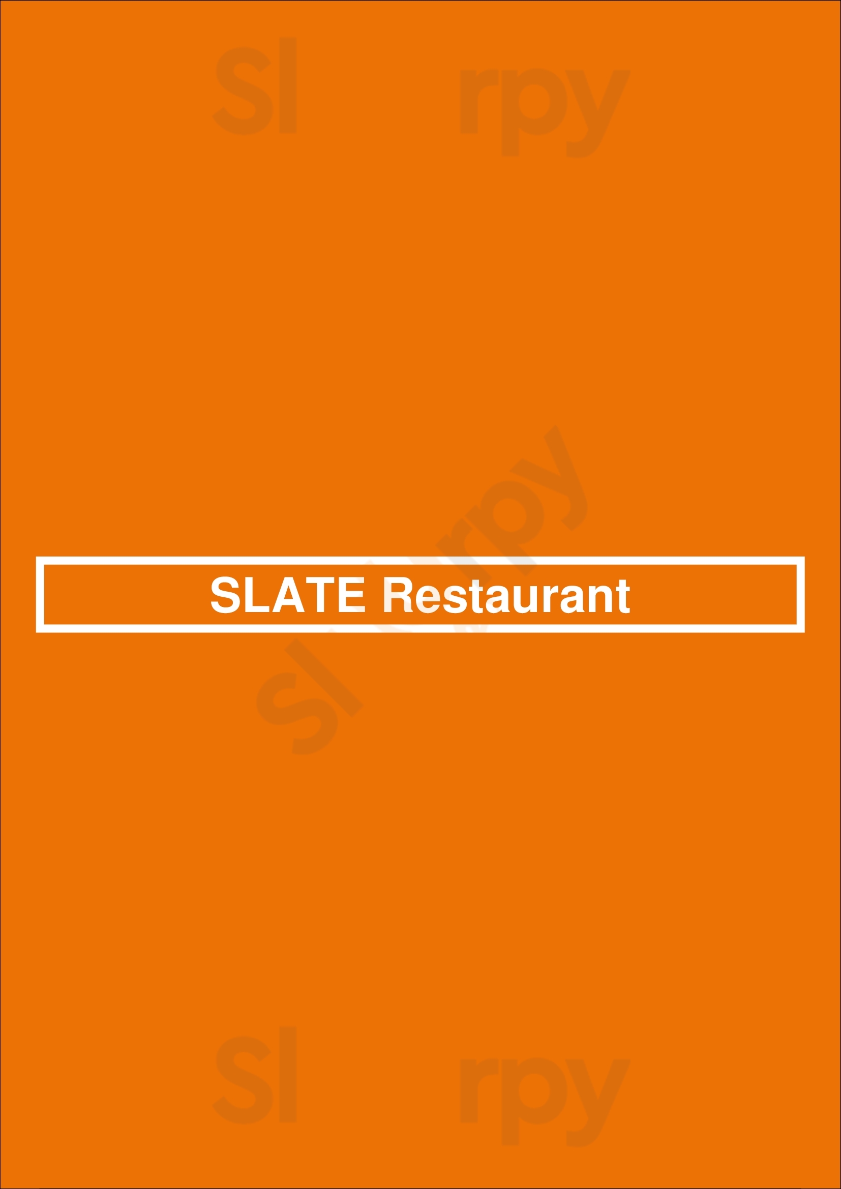 Slate Restaurant Orlando Menu - 1