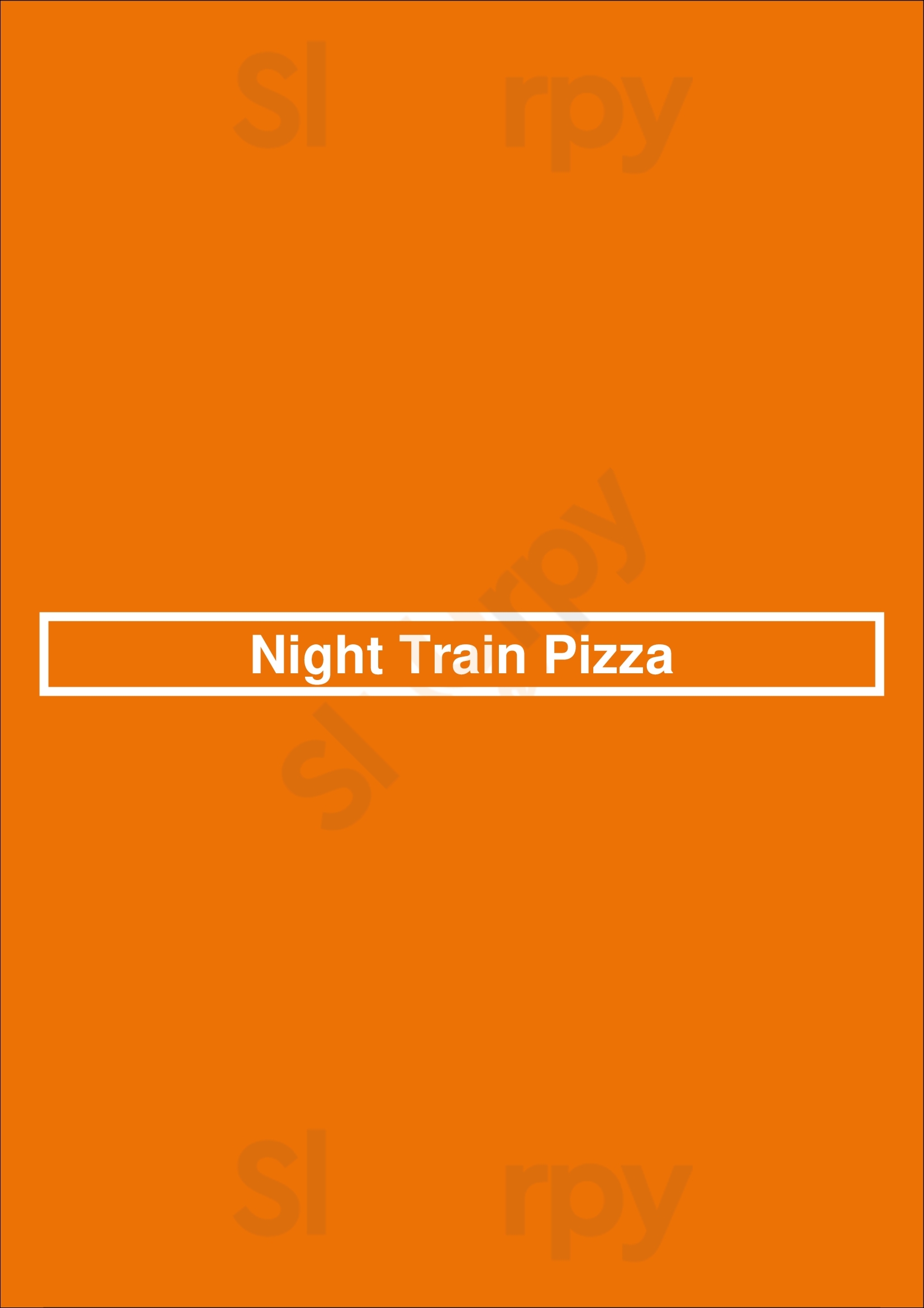 Night Train Pizza Nashville Menu - 1