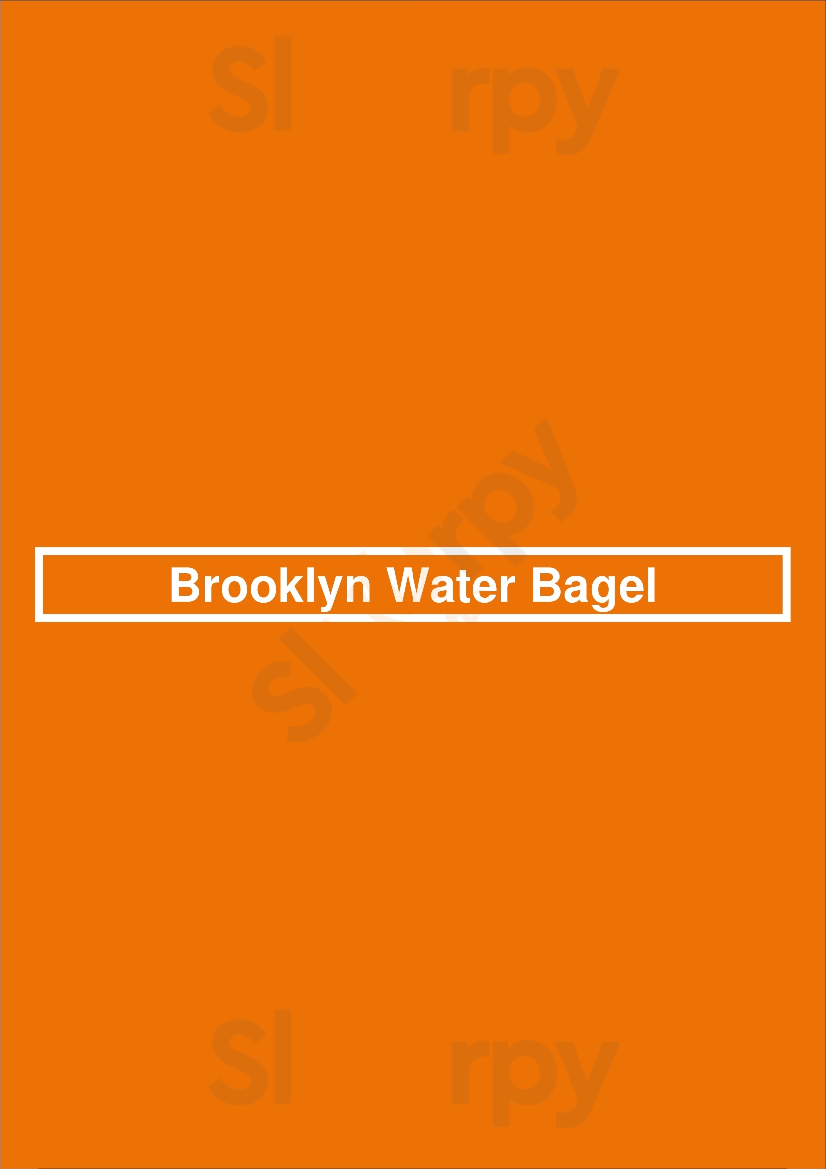 Brooklyn Water Bagel Fort Lauderdale Menu - 1