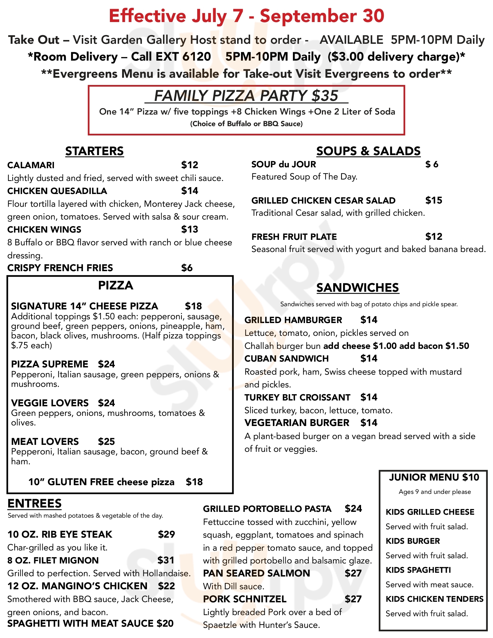 Main Menu - Mangino's Bistro