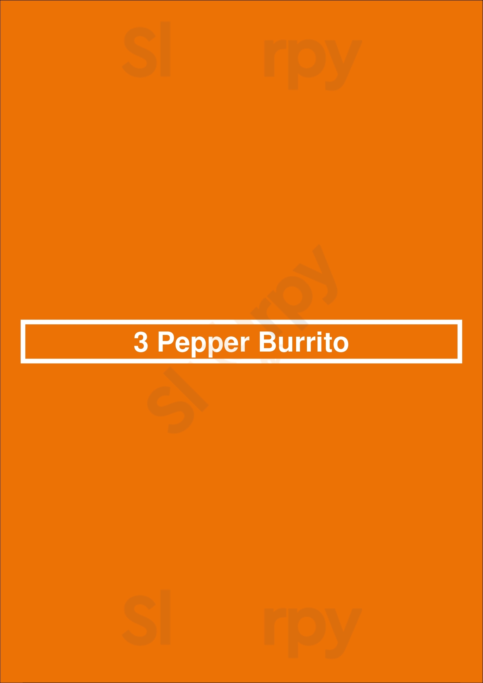 Main Menu - 3 Pepper Burrito