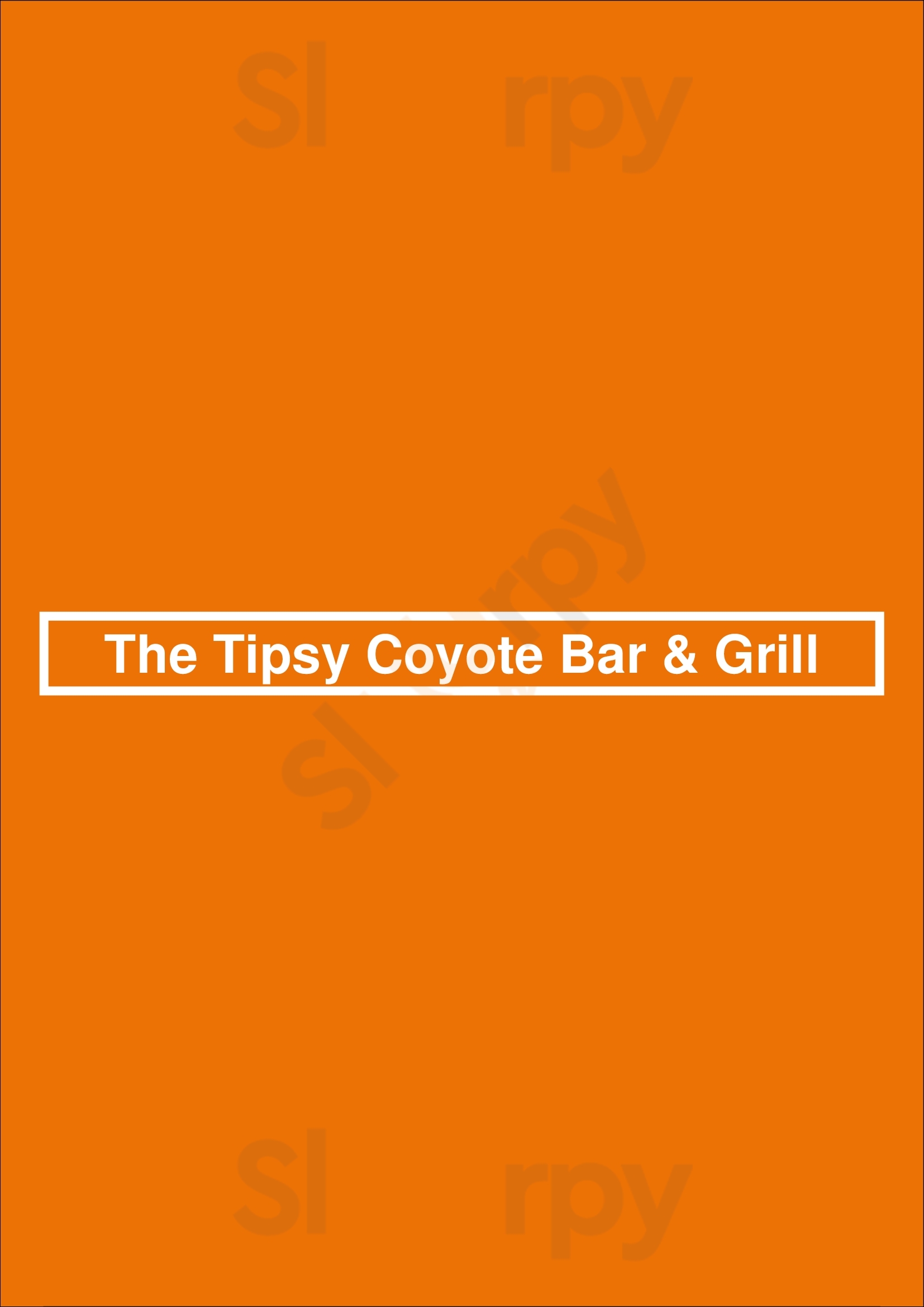 The Tipsy Coyote Bar & Grill Scottsdale Menu - 1