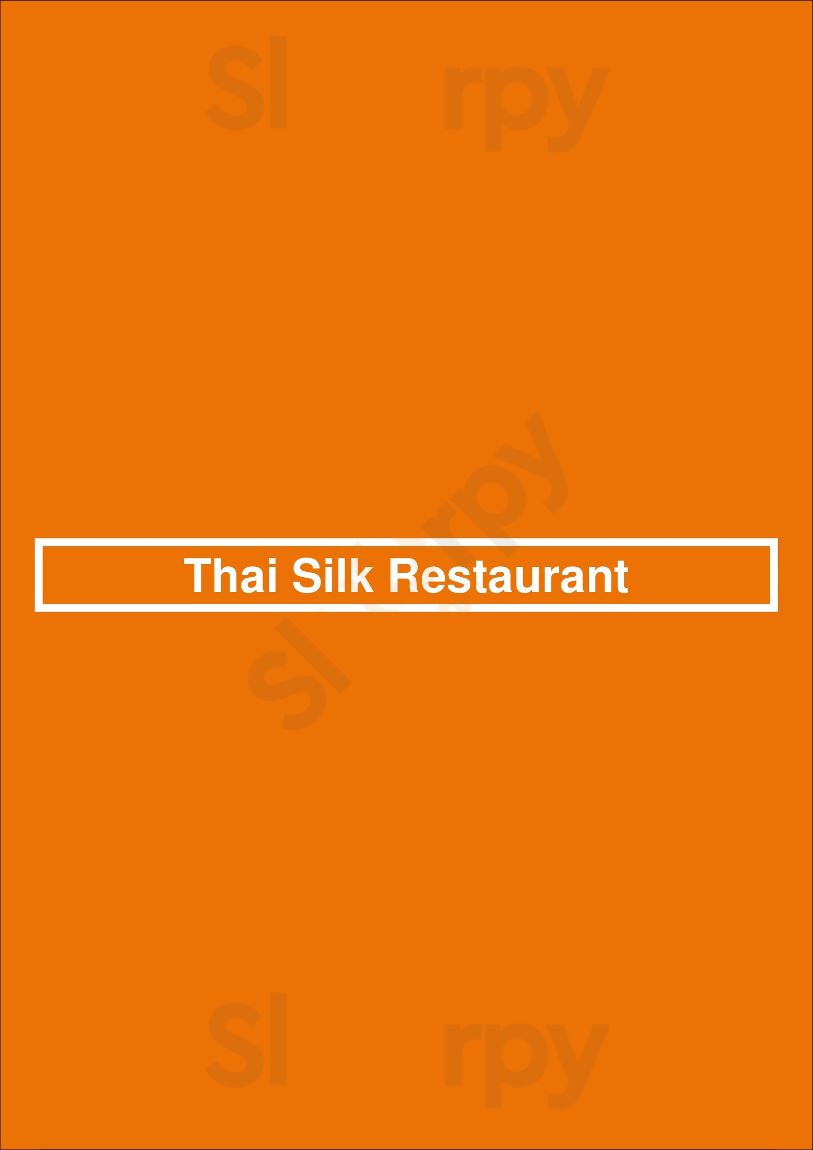 Thai Silk Restaurant Orlando Menu - 1