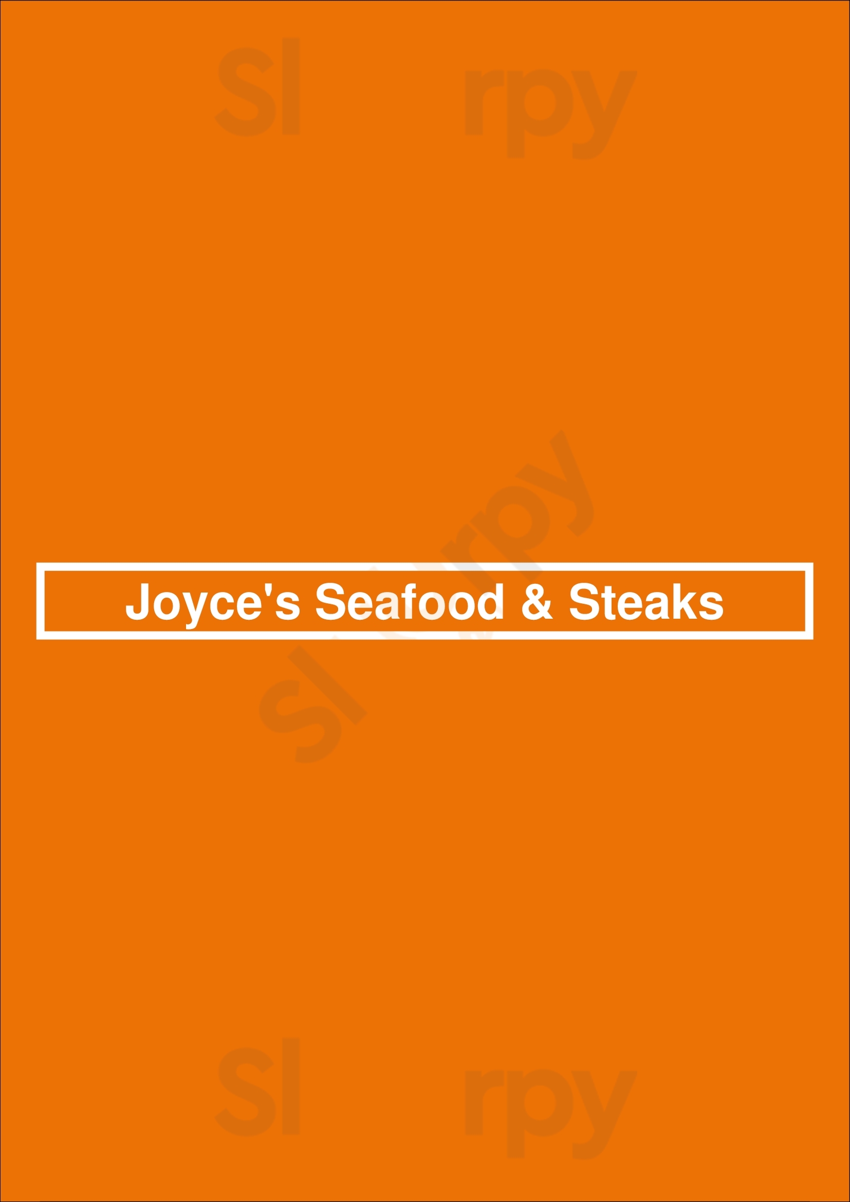 Joyce's Seafood & Steaks Houston Menu - 1
