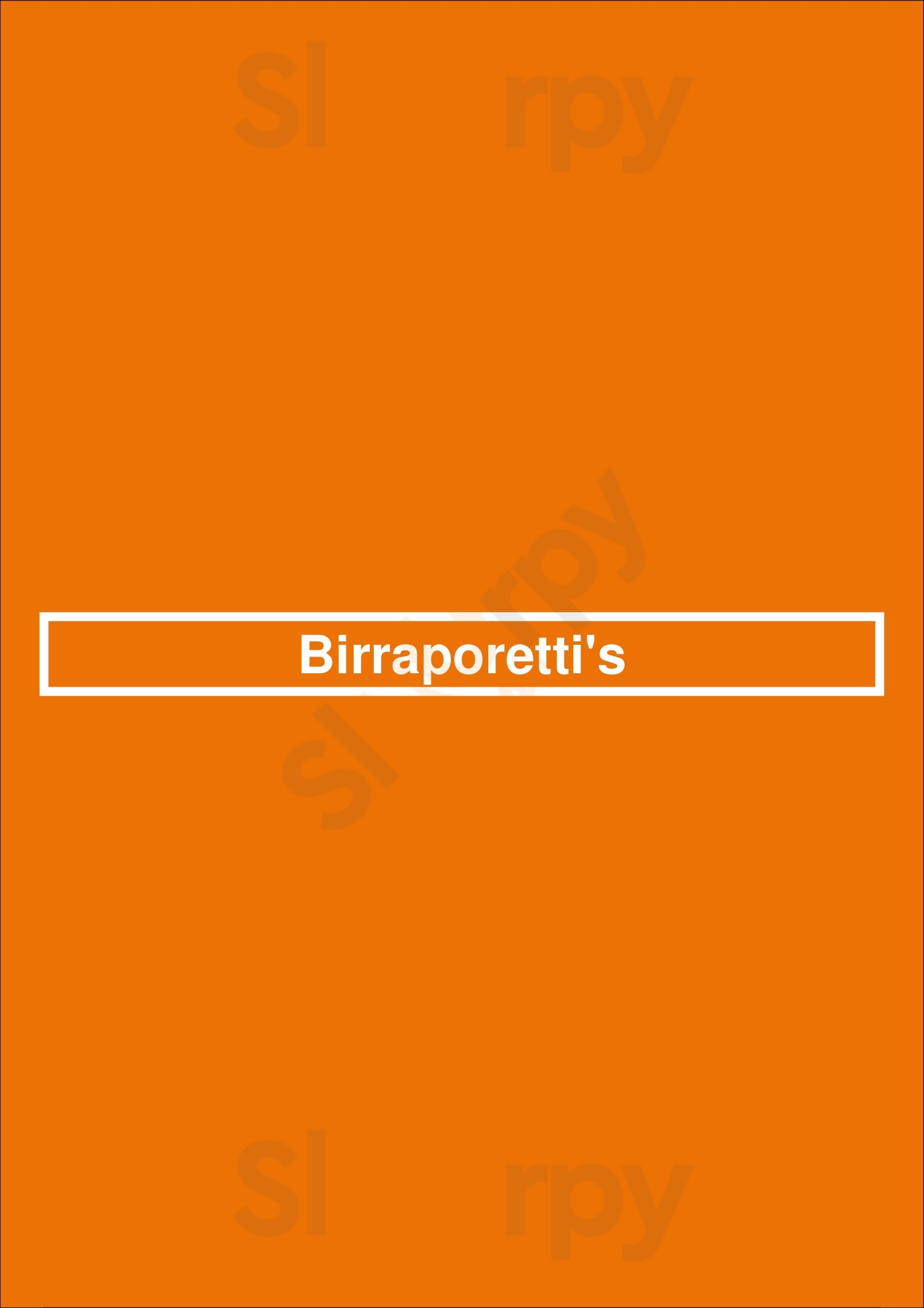 Birraporetti's Houston Menu - 1