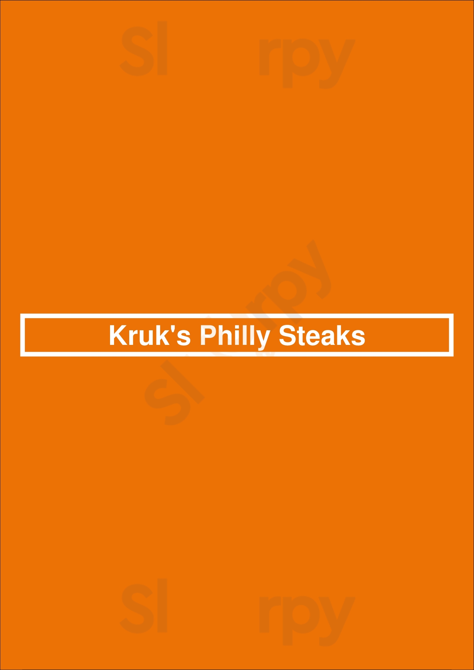Main Menu - Kruk's Philly Steaks