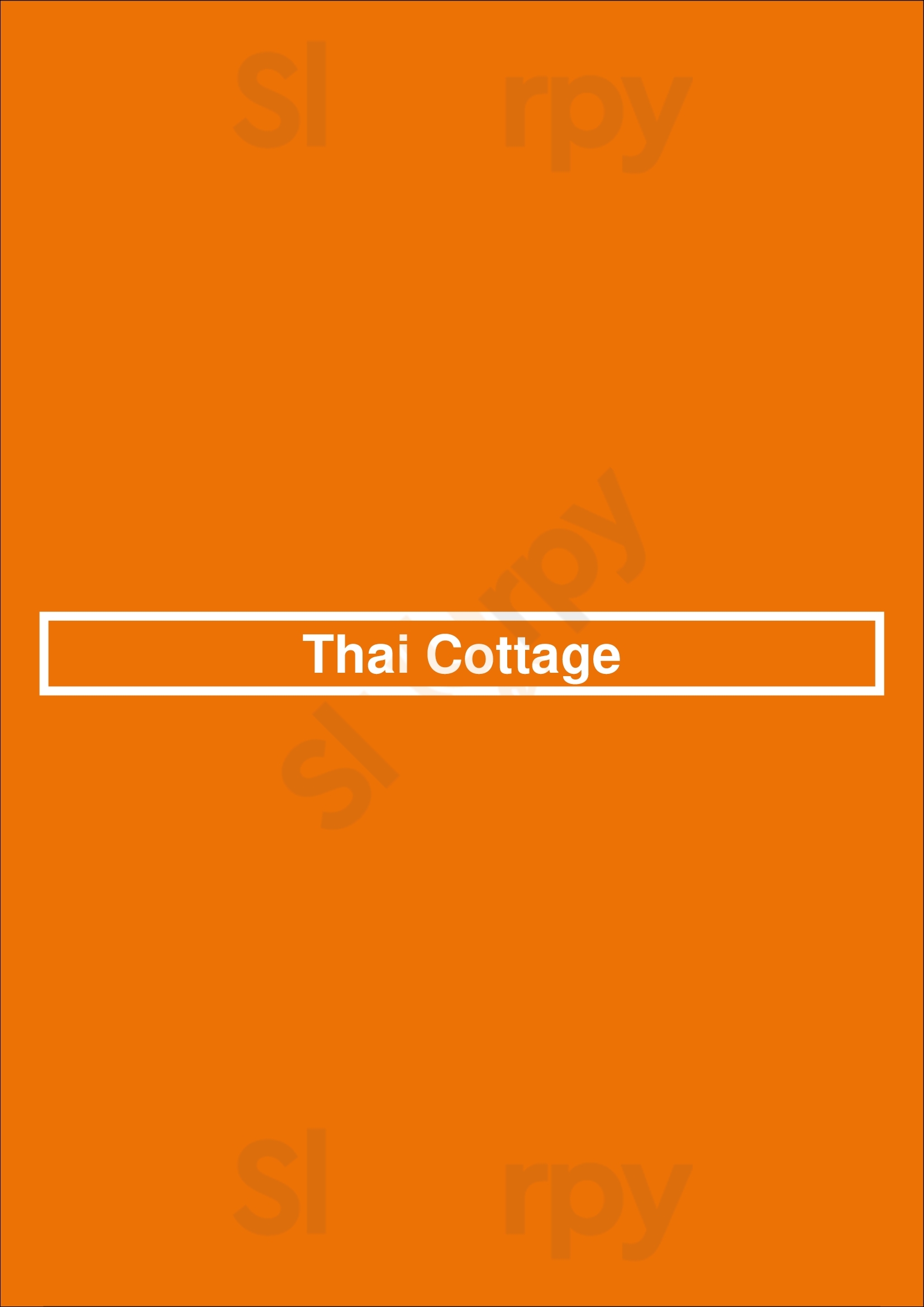 Thai Cottage Westheimer Houston Menu - 1
