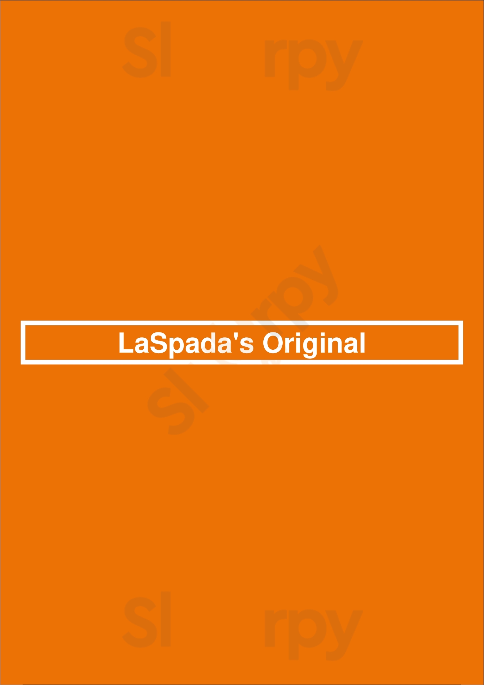 Laspada's Original Orlando Menu - 1