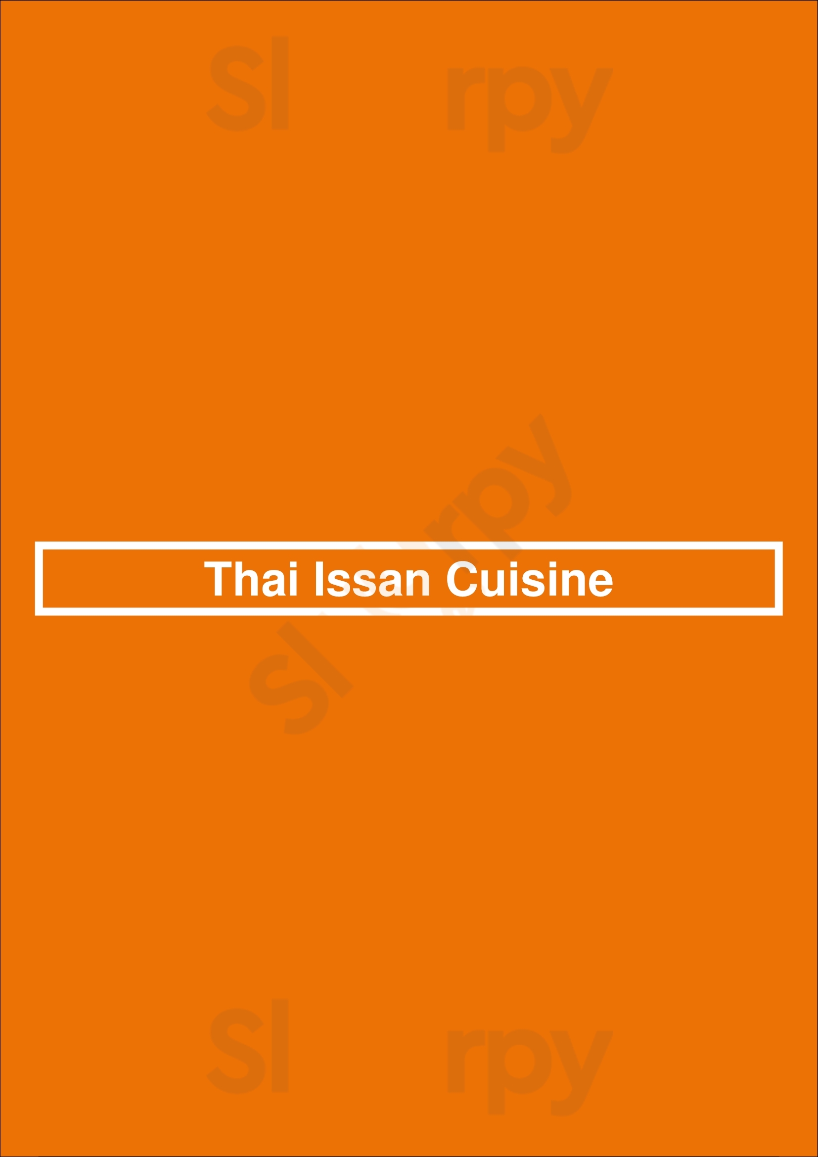 Thai Issan Cuisine Honolulu Menu - 1
