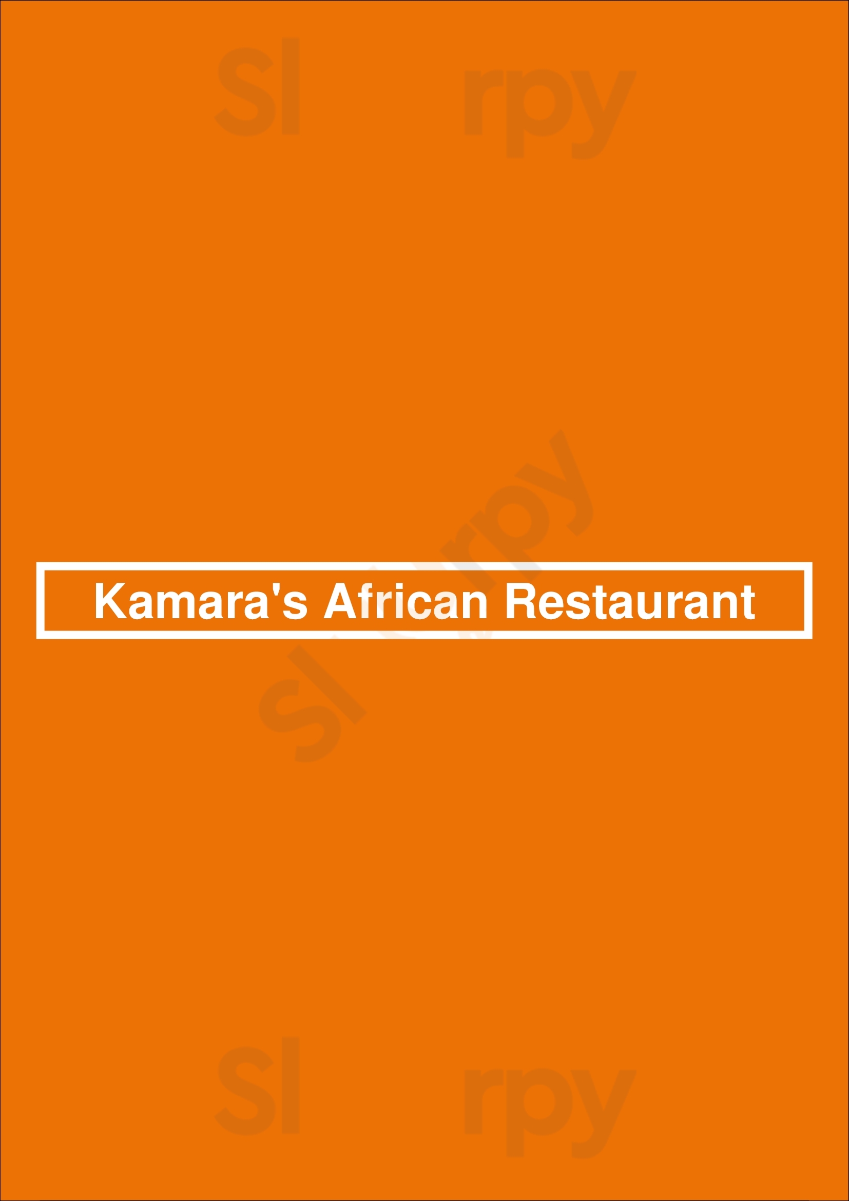 Main Menu - Kamara’s African Restaurant
