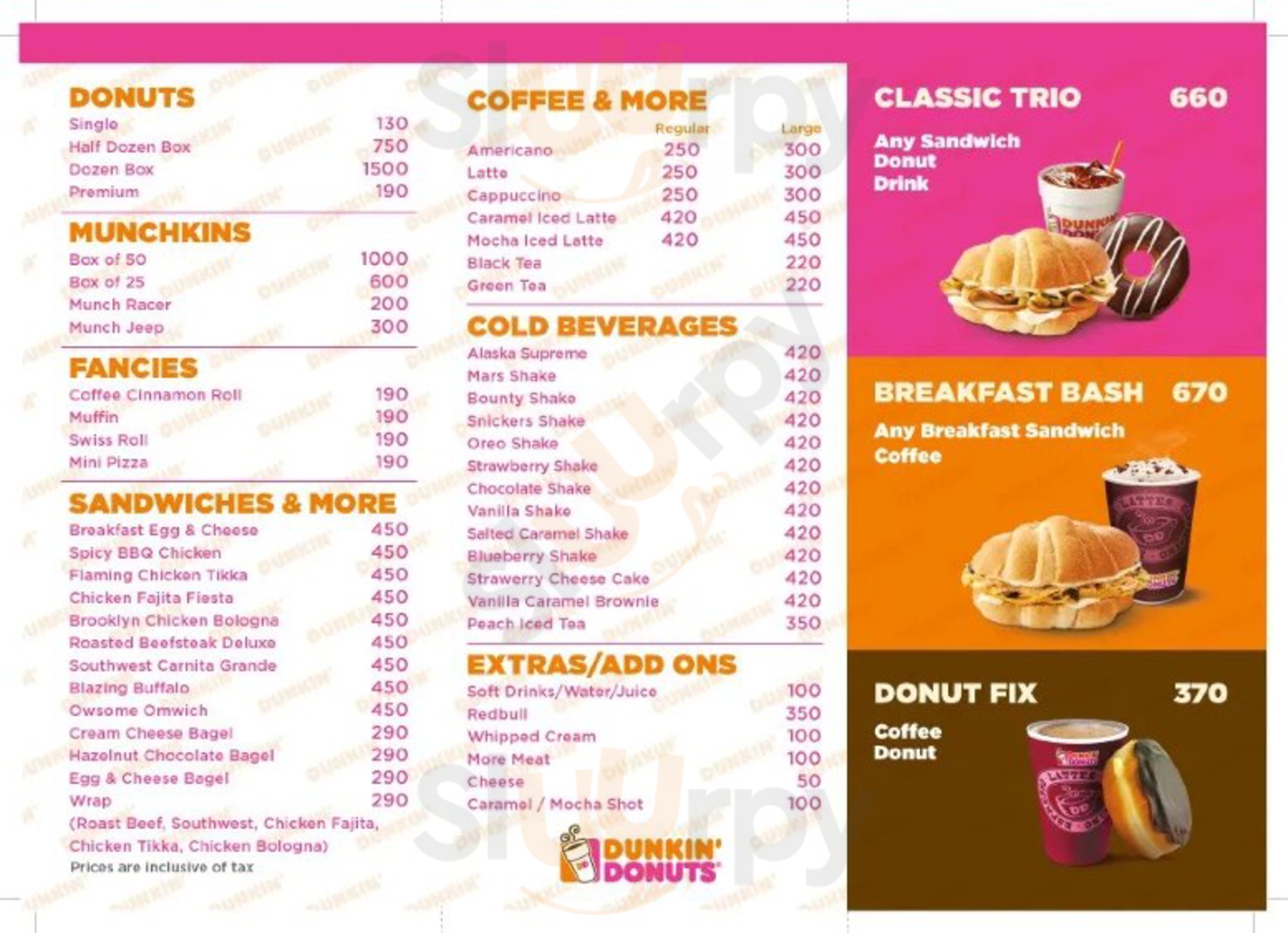 Dunkin Rochester Menu - 1