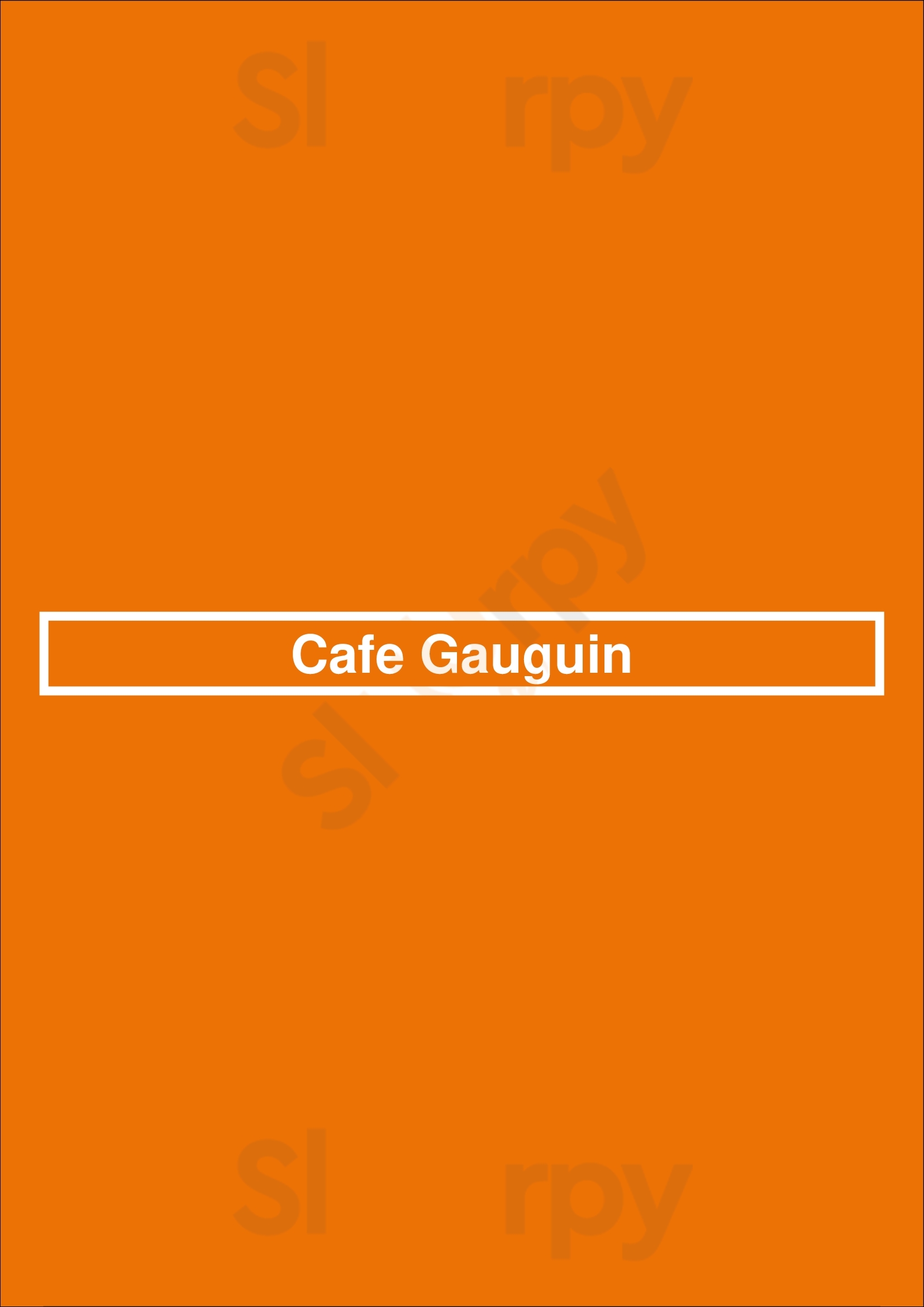 Cafe Gauguin Orlando Menu - 1