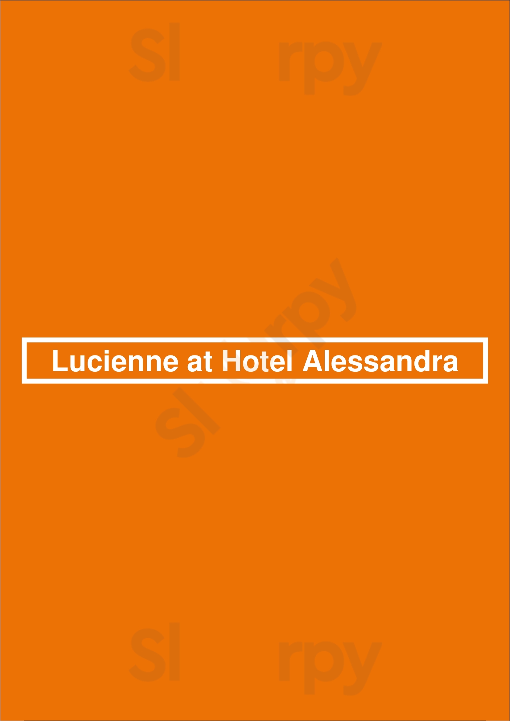 Lucienne At Hotel Alessandra Houston Menu - 1