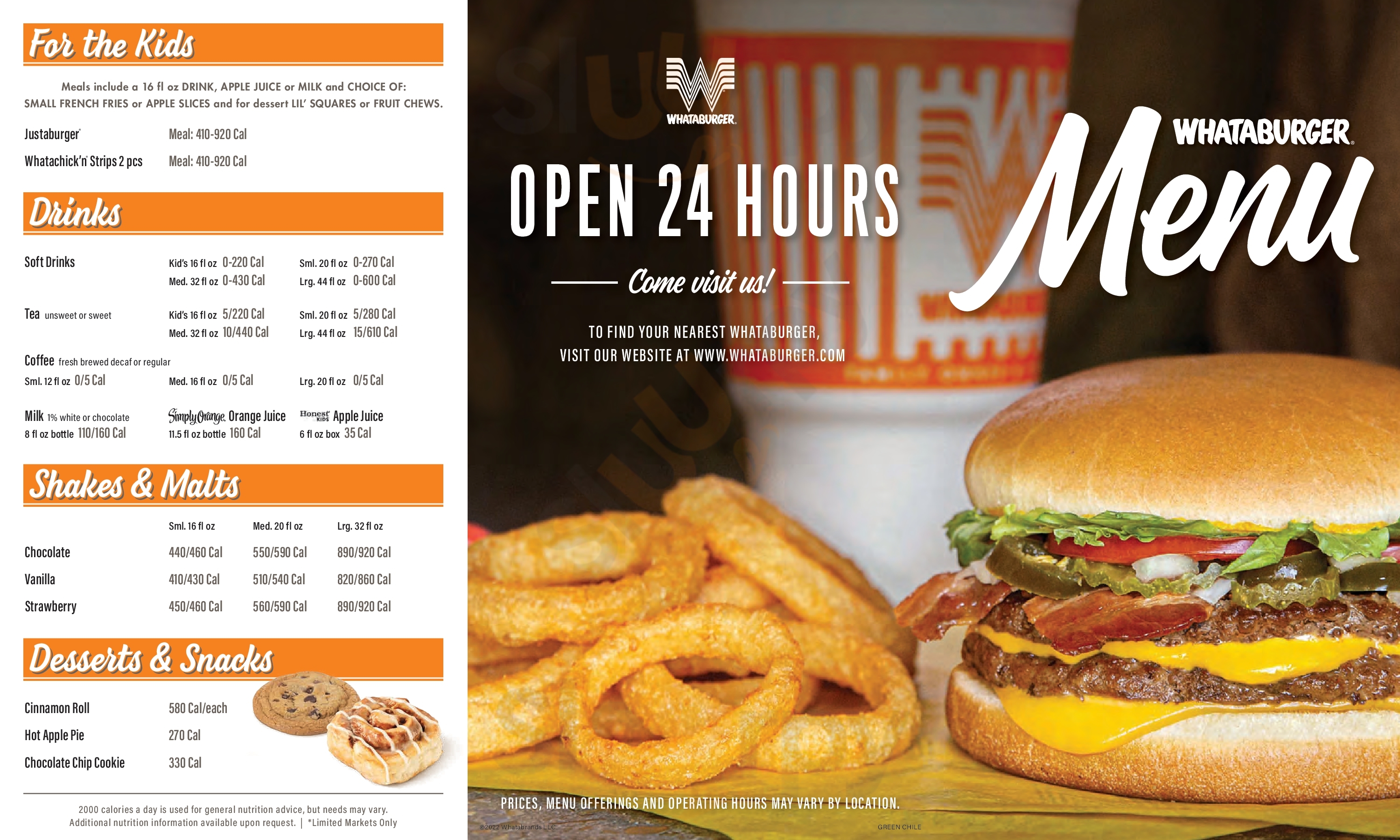 Whataburger Phoenix Menu - 1