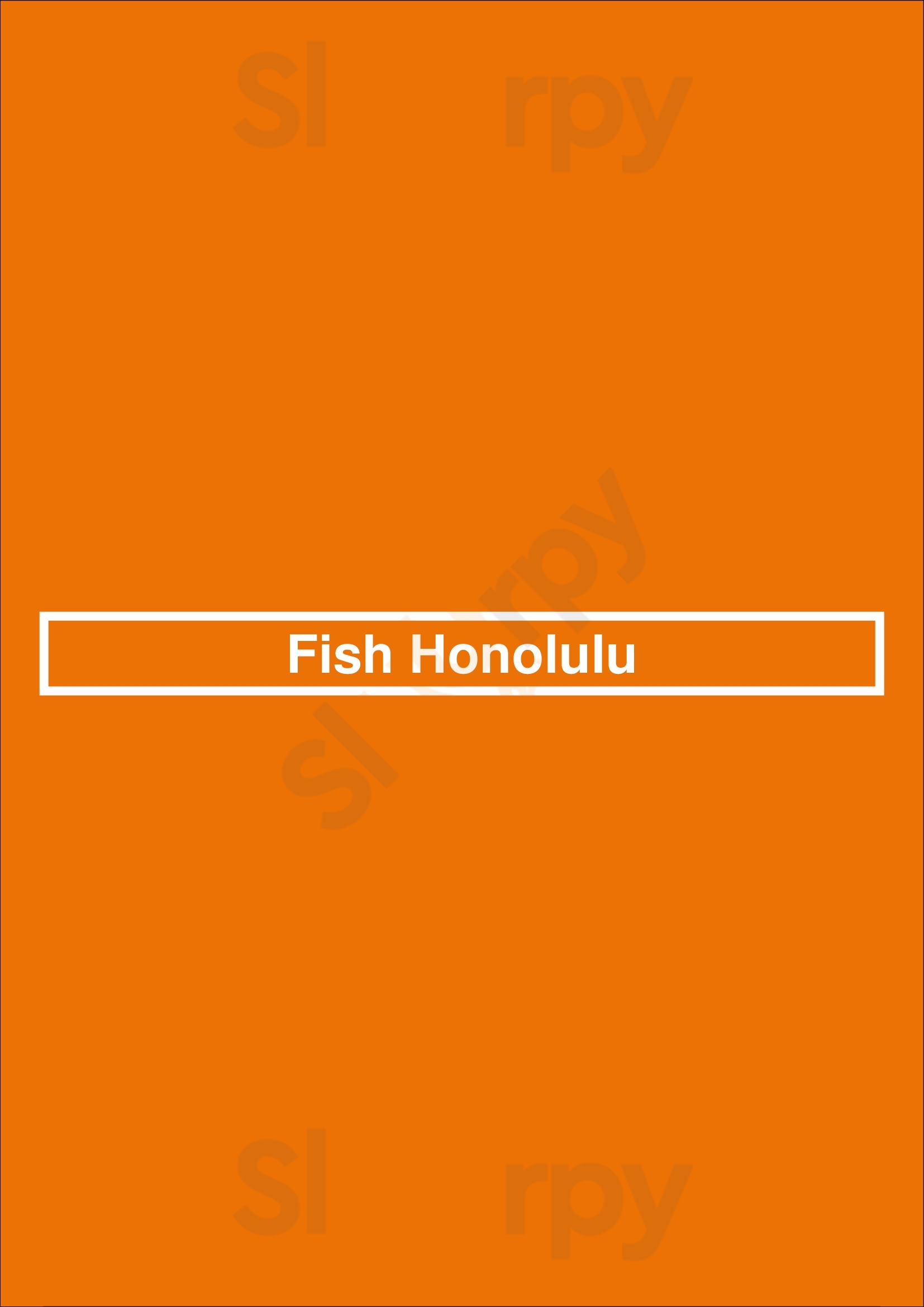 Fish Honolulu Honolulu Menu - 1