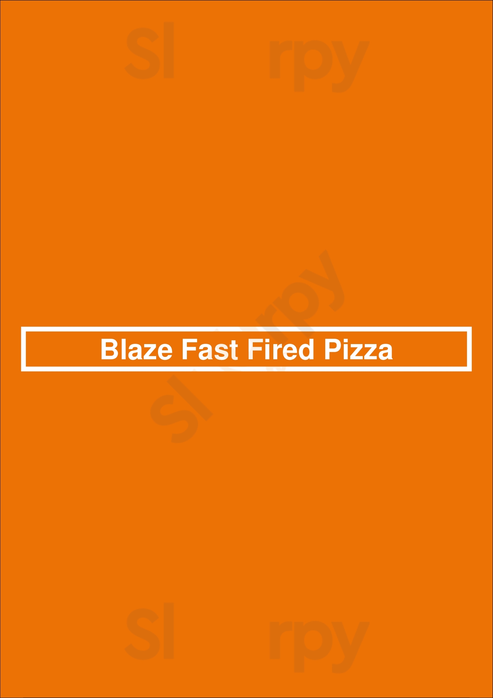 Blaze Pizza Houston Menu - 1