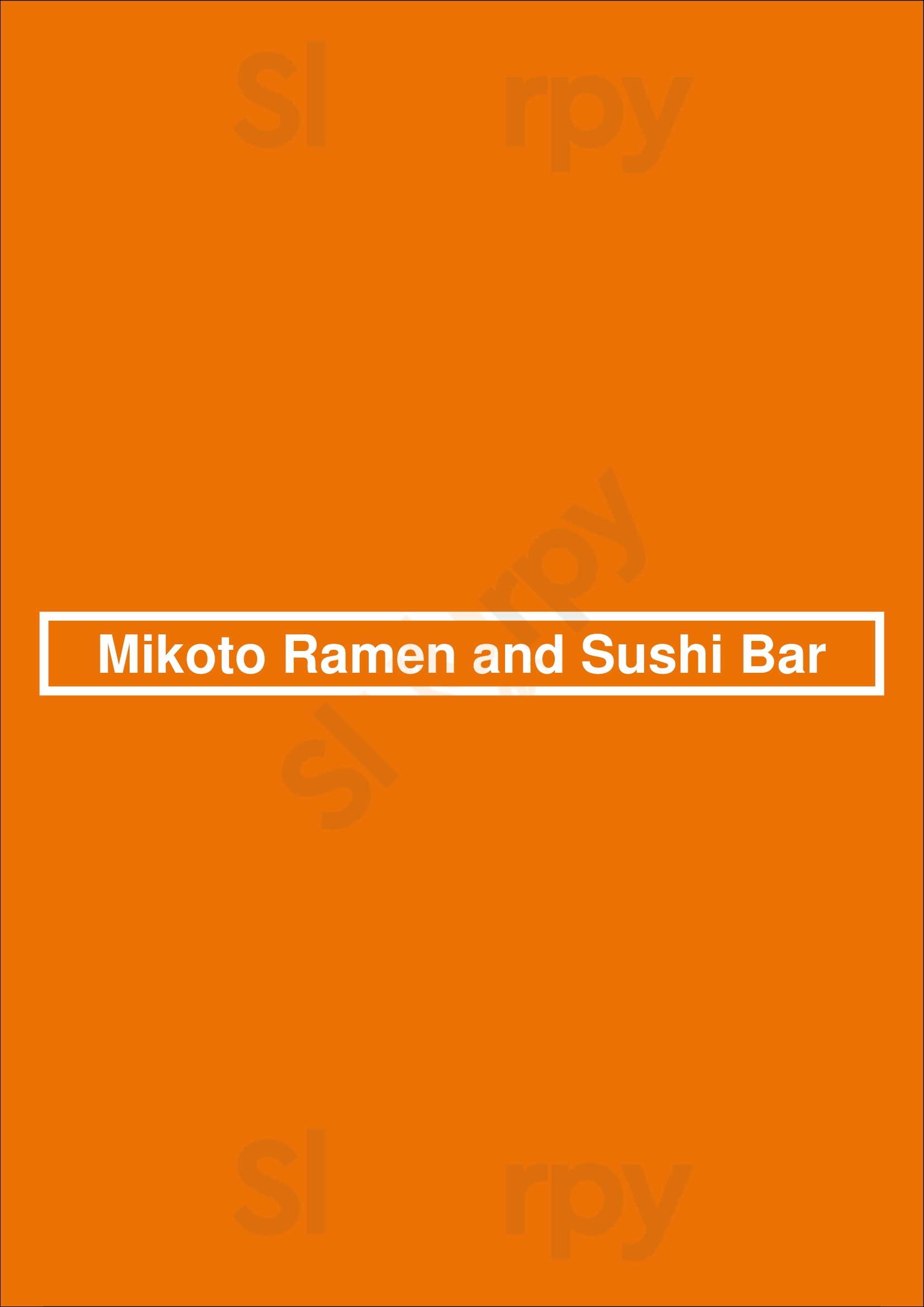 Mikoto Ramen And Sushi Bar Houston Menu - 1