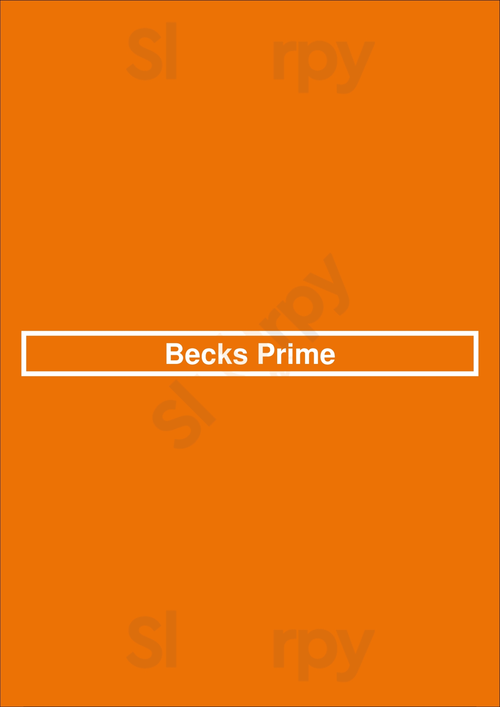 Main Menu - Becks Prime