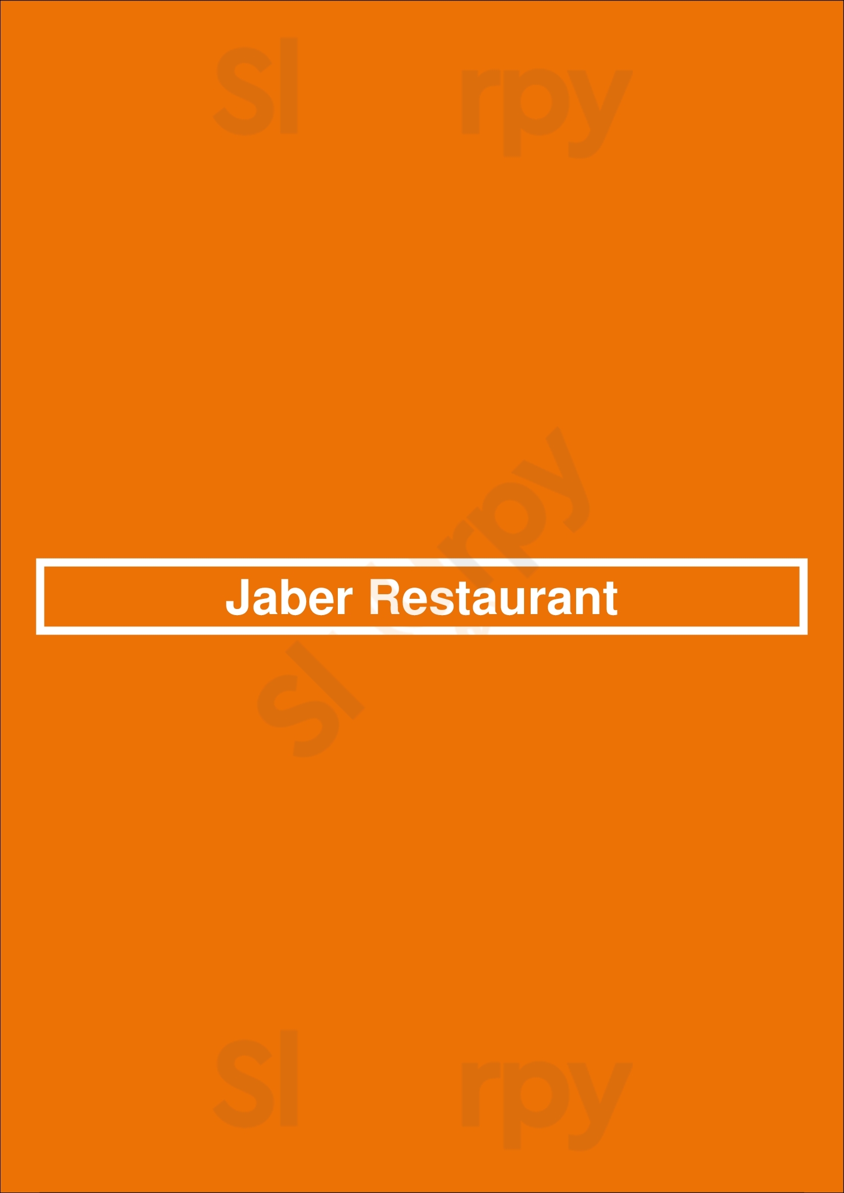 Main Menu - Jaber Restaurant