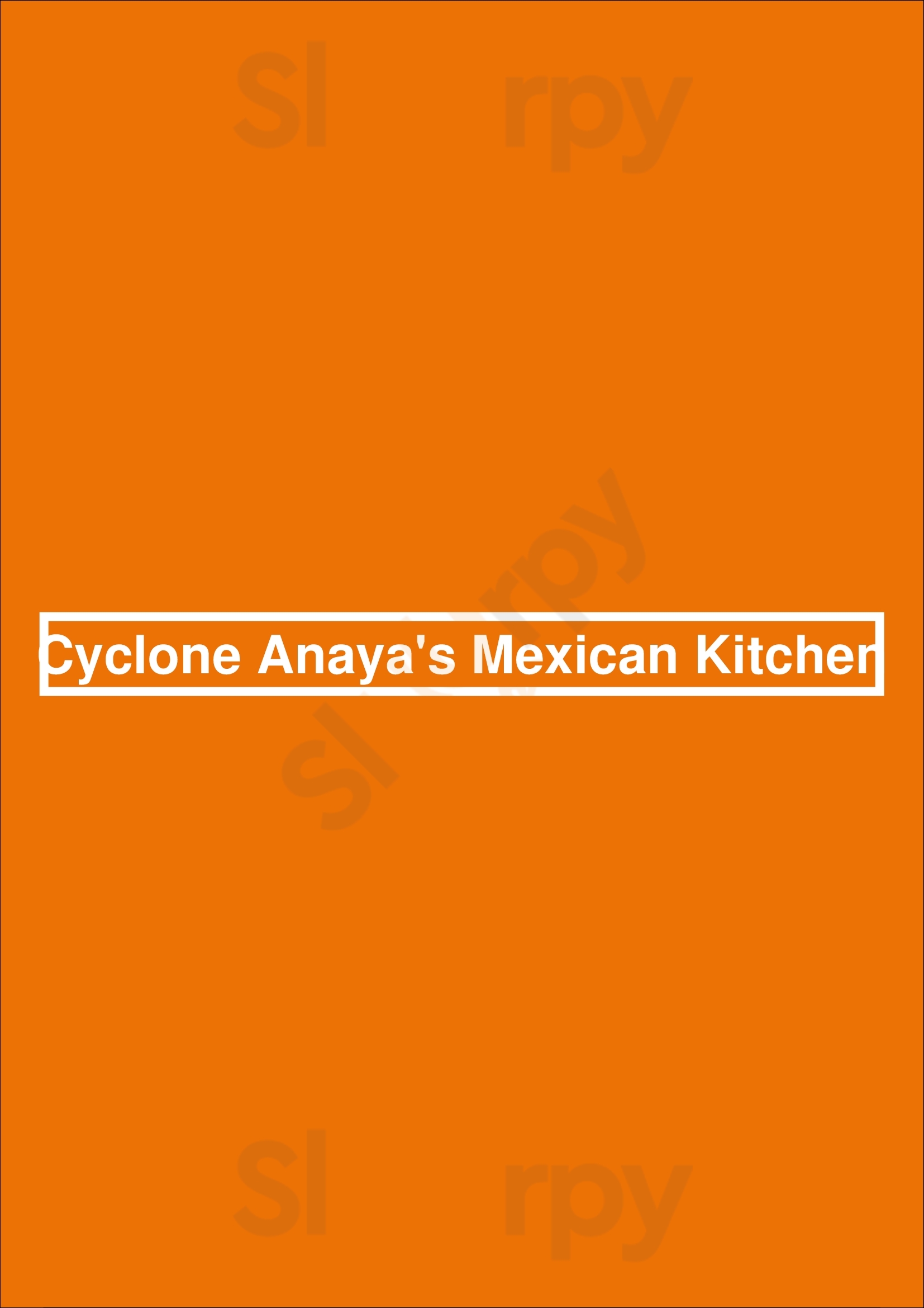Cyclone Anaya's Mexican Kitchen Houston Menu - 1