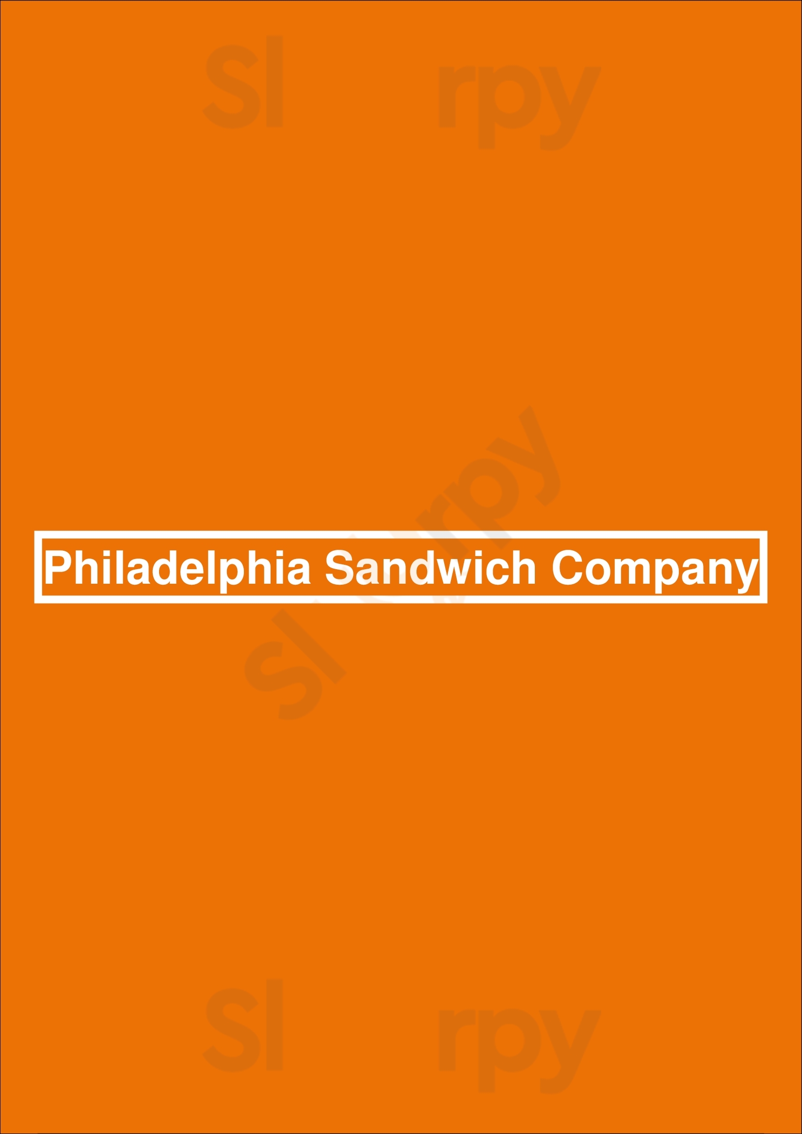 Philadelphia Sandwich Company Scottsdale Menu - 1