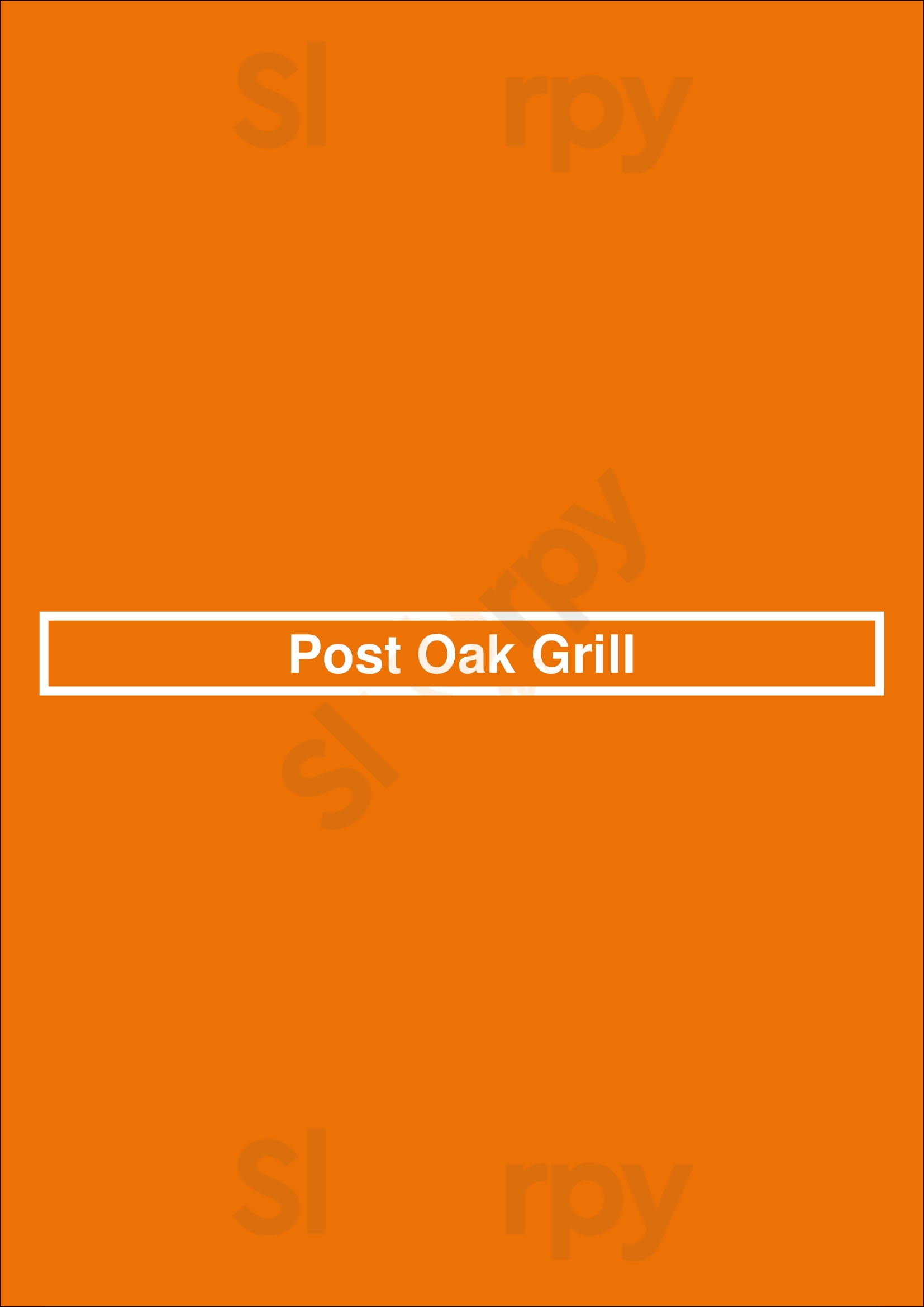 Post Oak Grill Houston Menu - 1