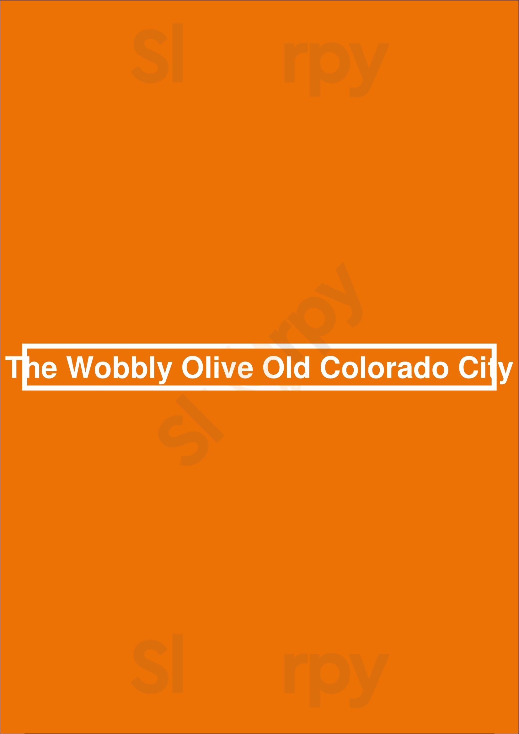 The Wobbly Olive Old Colorado City Colorado Springs Menu - 1