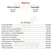 Seco's Latin Cuisine menu