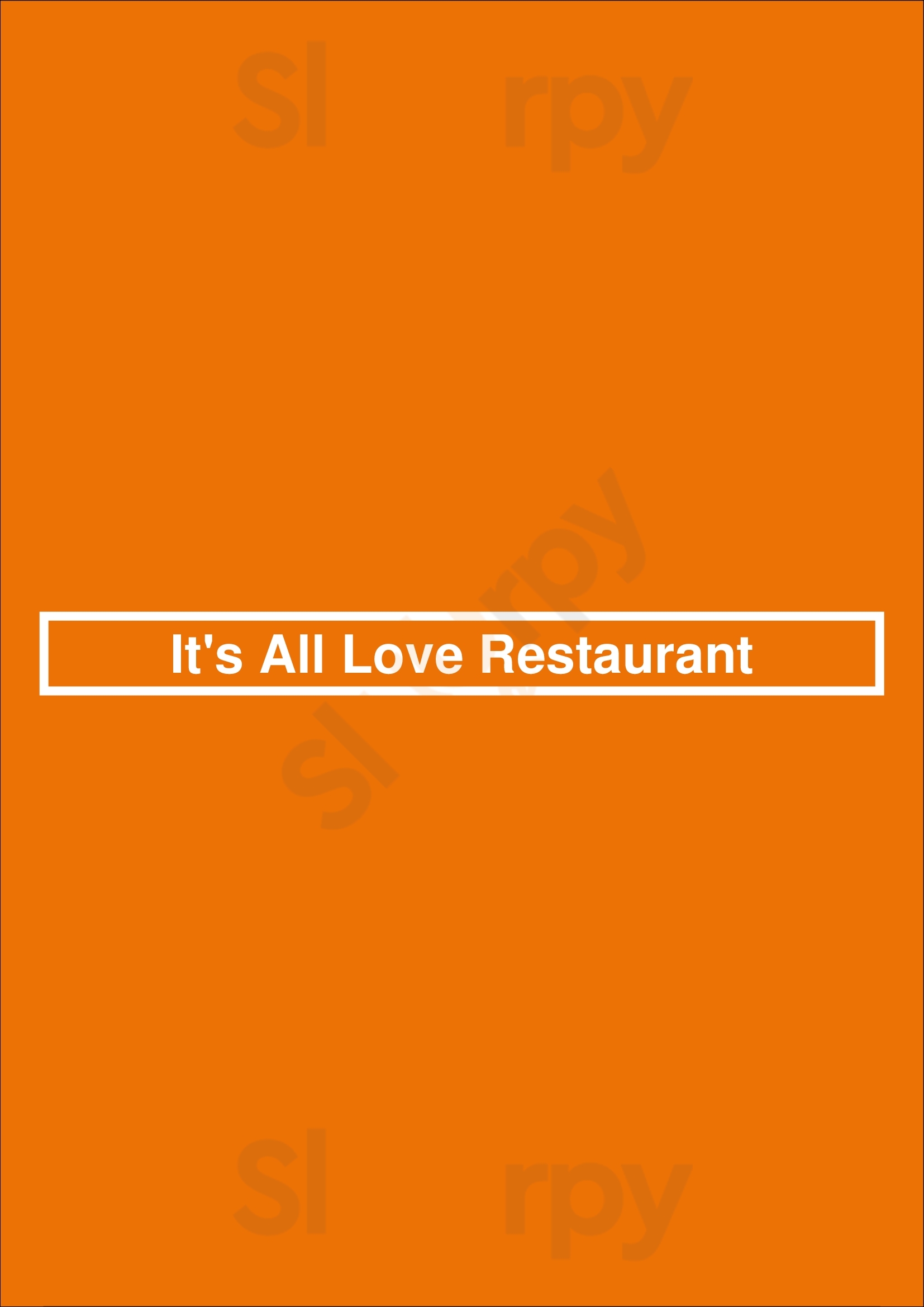 Main Menu - It's All Love Restaurant