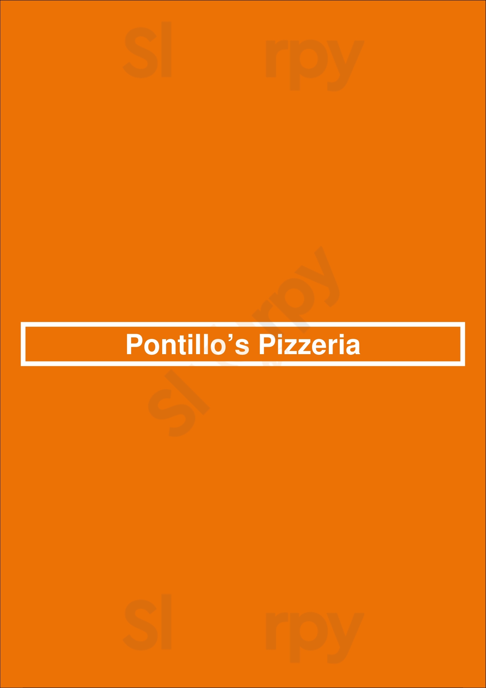 Main Menu - Pontillo’s Pizzeria