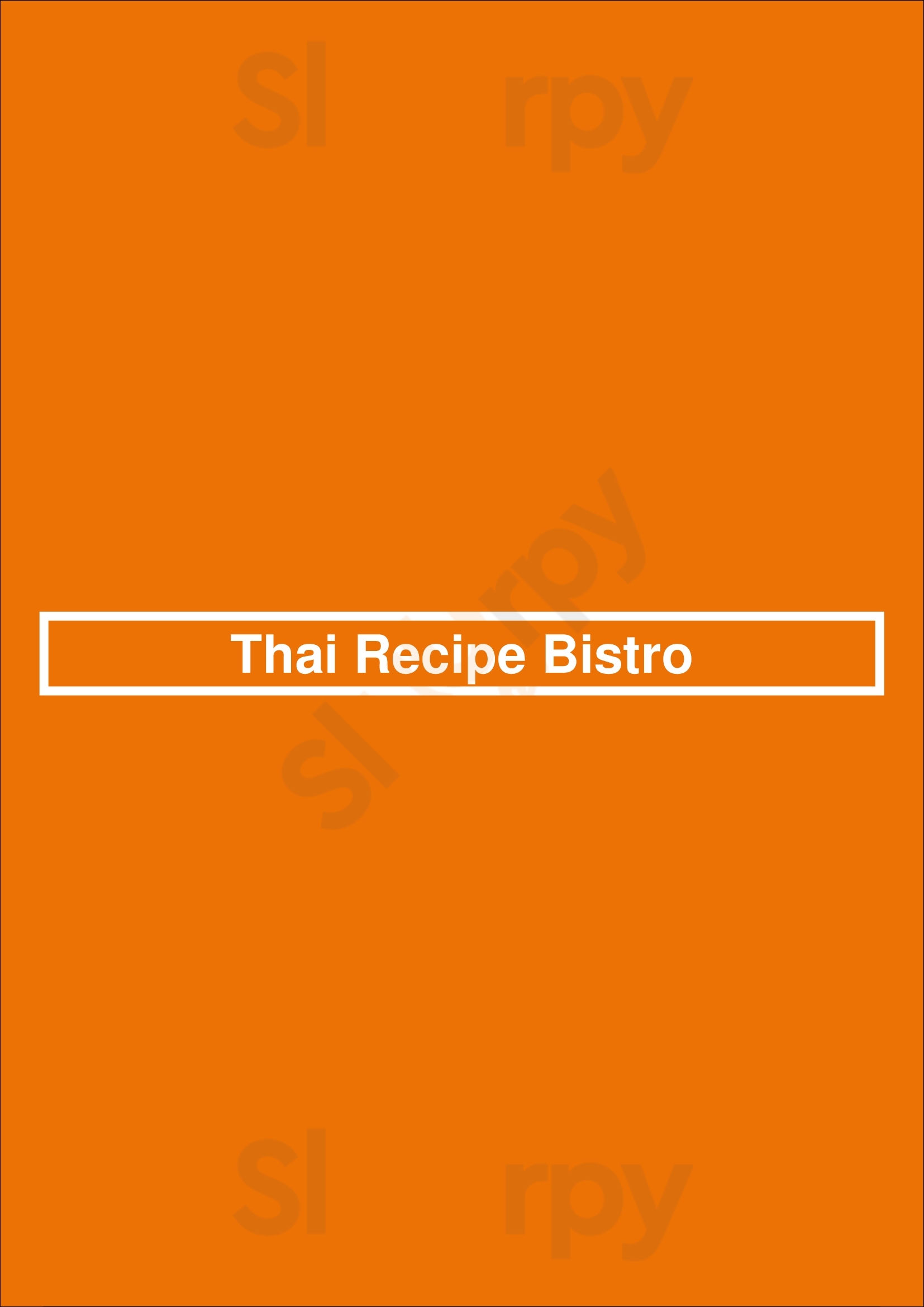 Thai Recipe Bistro Phoenix Menu - 1