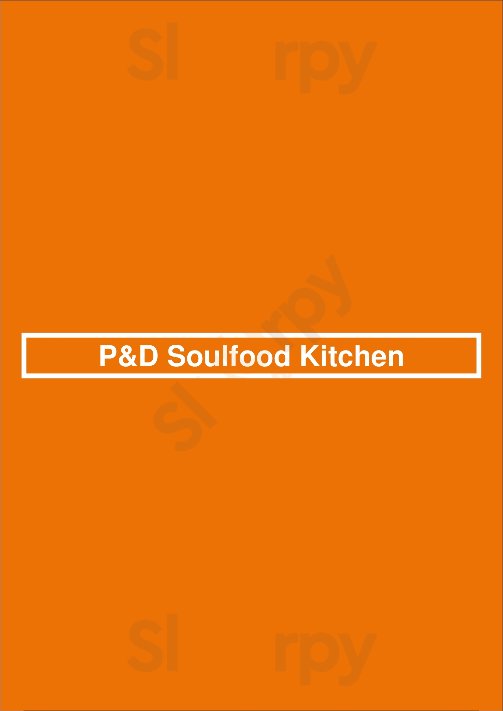 P&d Soulfood Kitchen Orlando Menu - 1