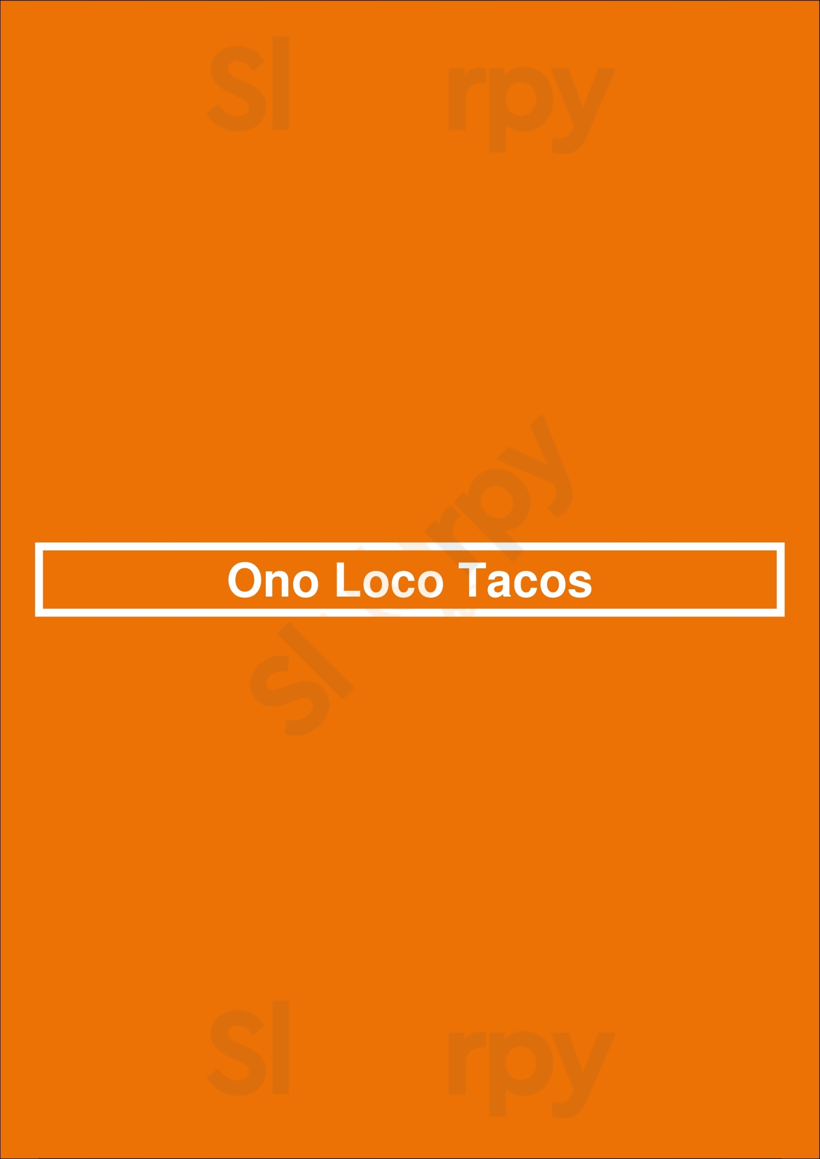 Ono Loco Tacos Honolulu Menu - 1