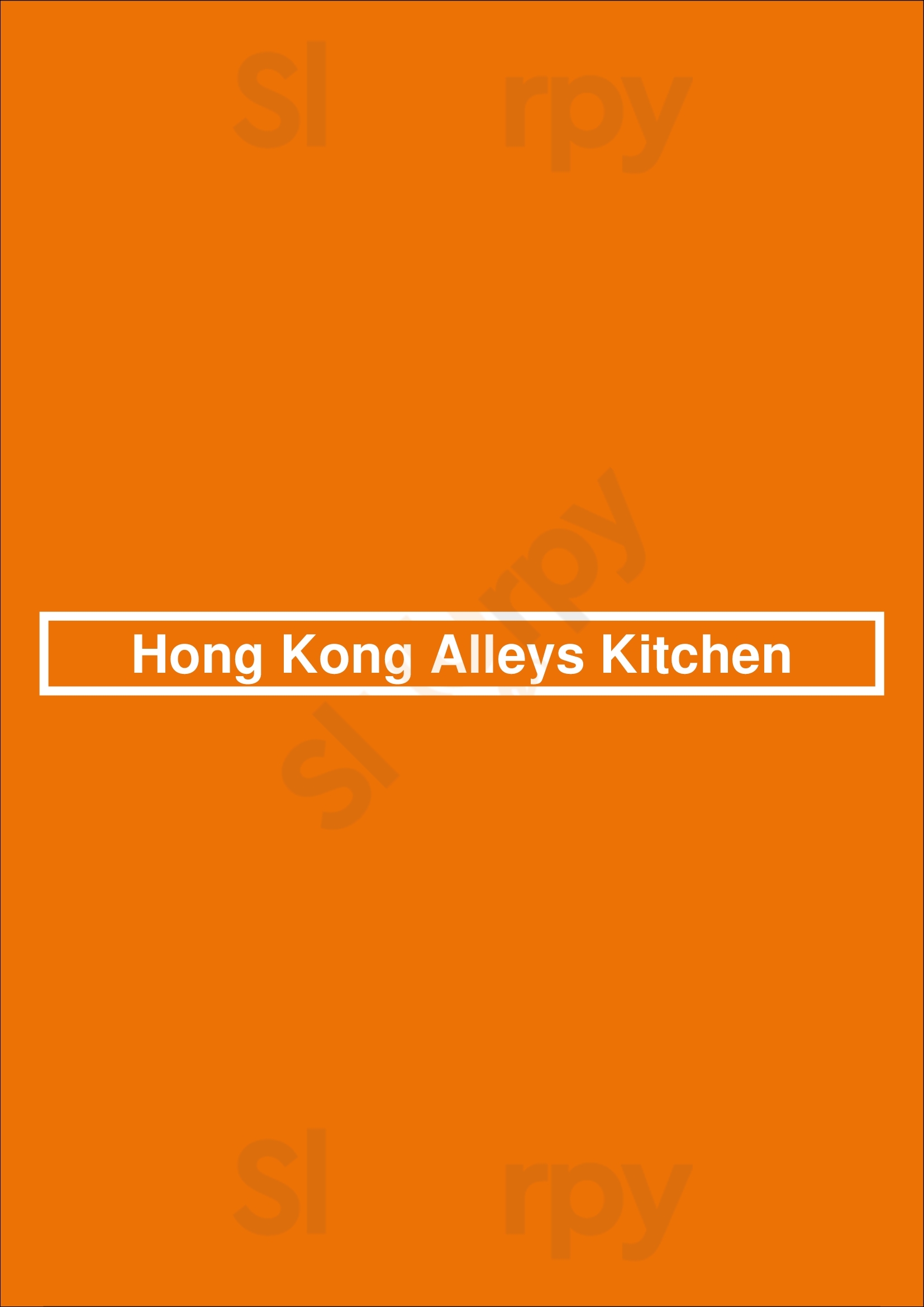 Hong Kong Alleys Kitchen Orlando Menu - 1