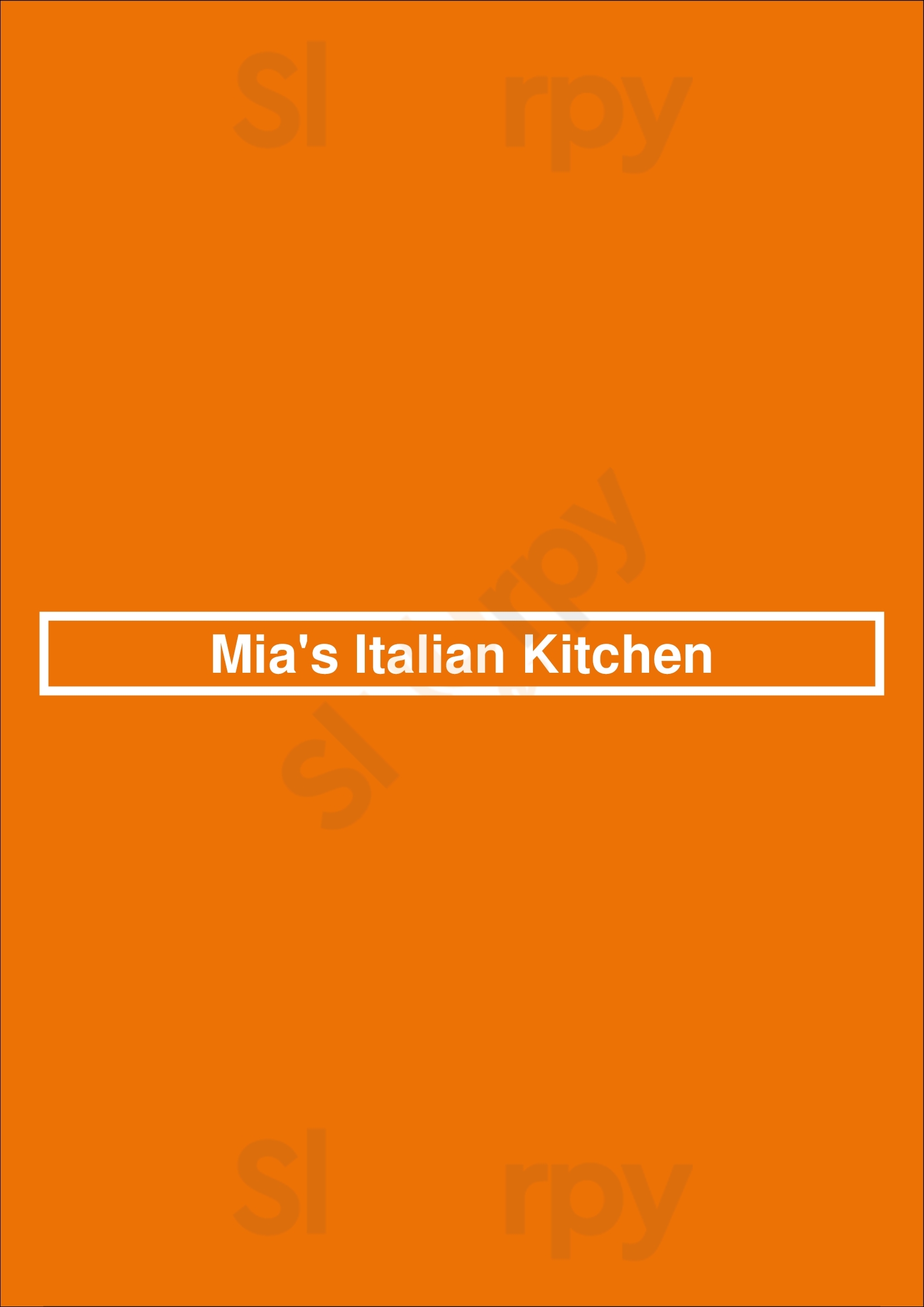 Mia's Italian Kitchen - Orlando Orlando Menu - 1