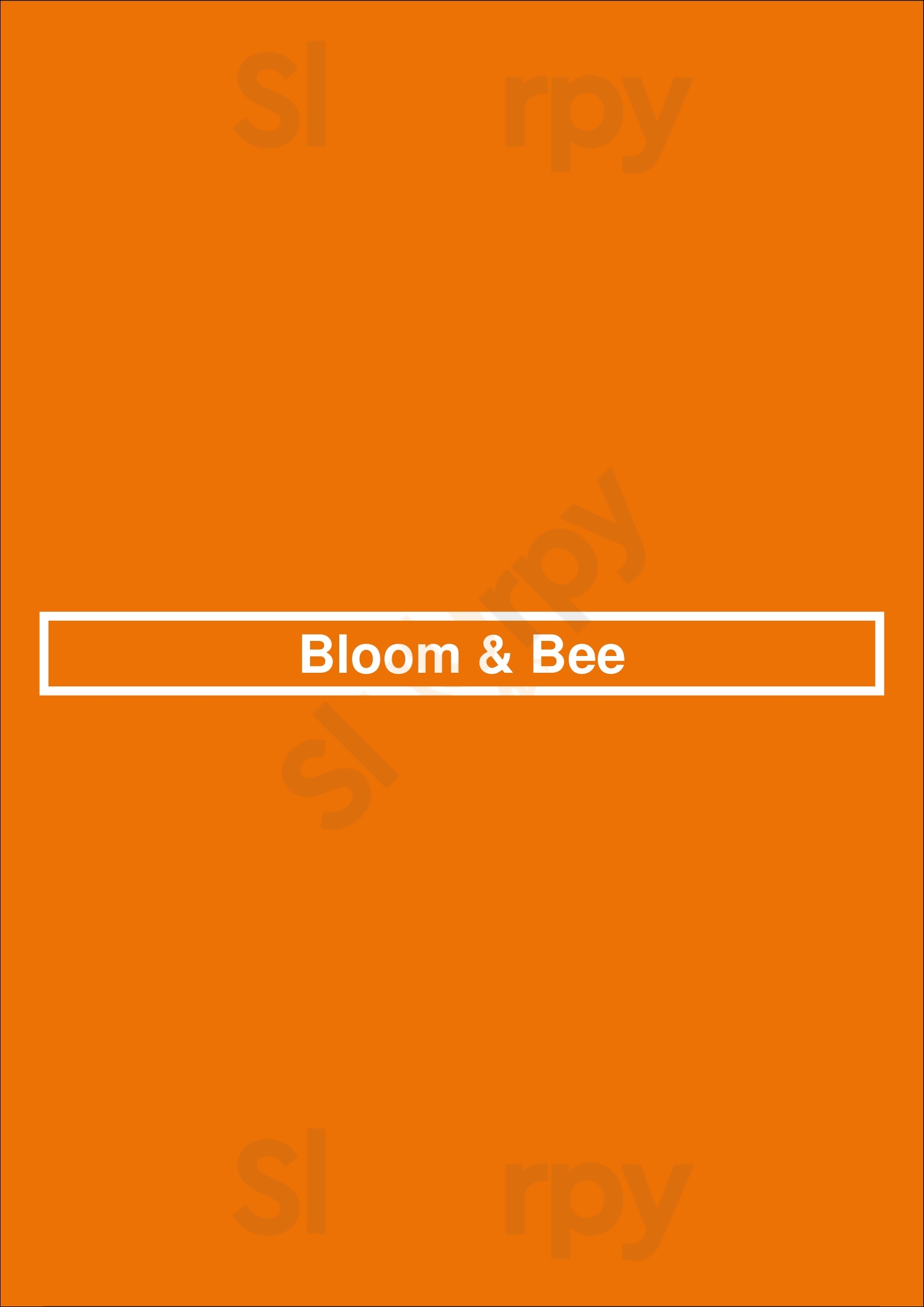 Bloom & Bee Houston Menu - 1