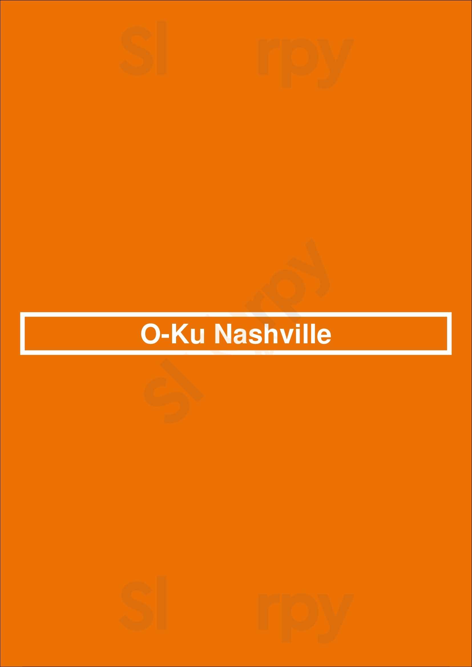 O-ku Nashville Menu - 1