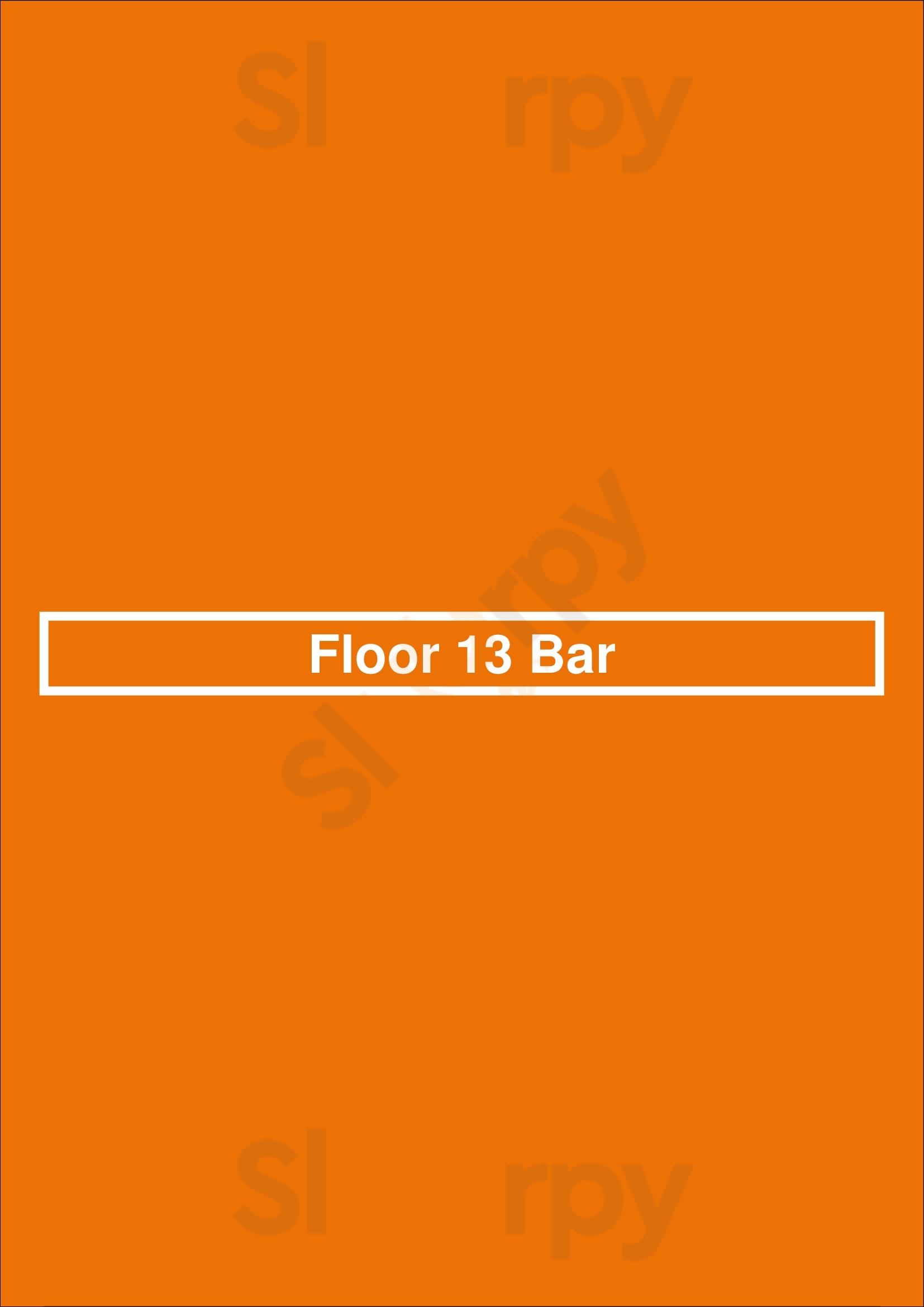 Floor 13 Rooftop Bar Phoenix Menu - 1
