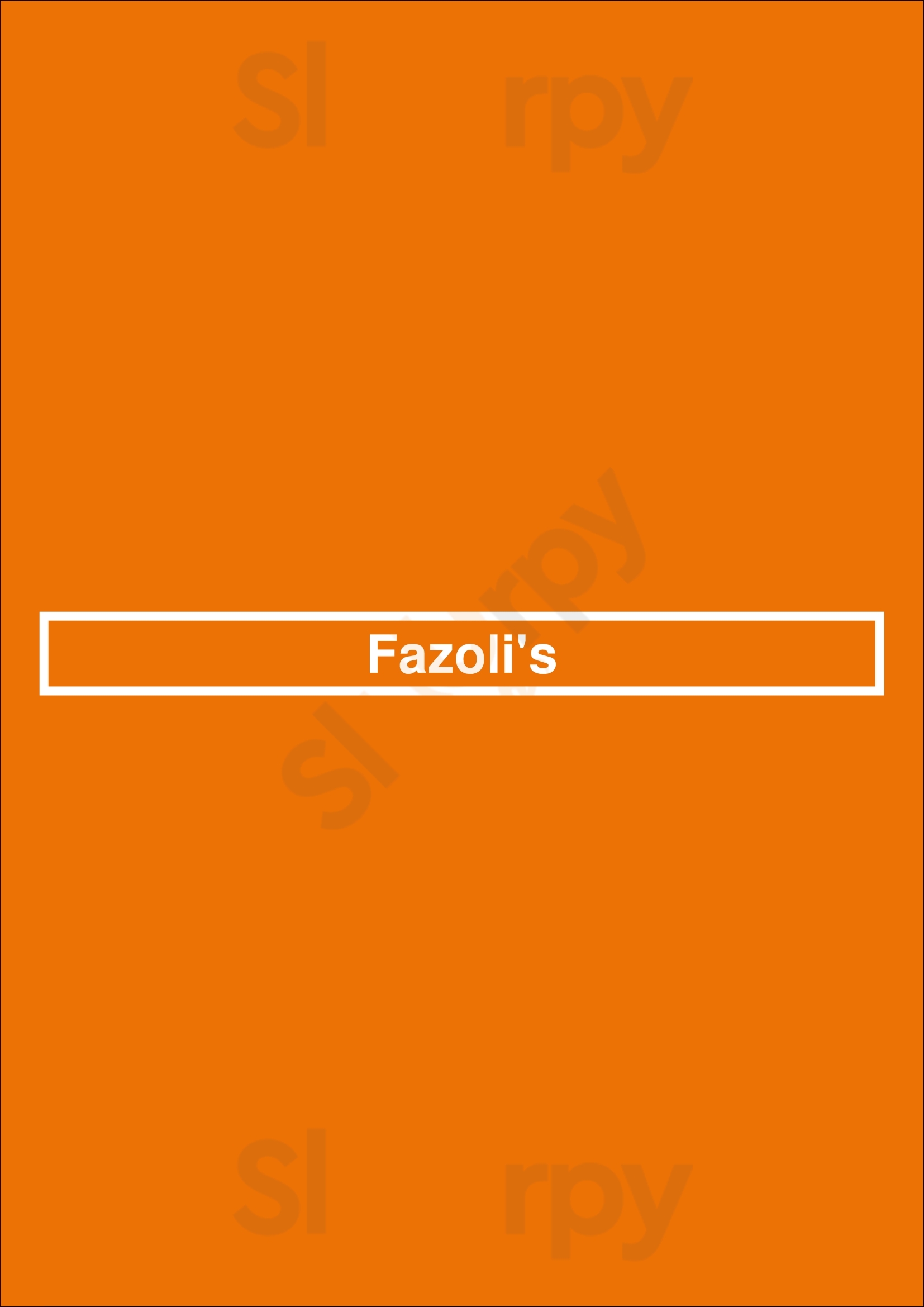 Fazoli's Nashville Menu - 1