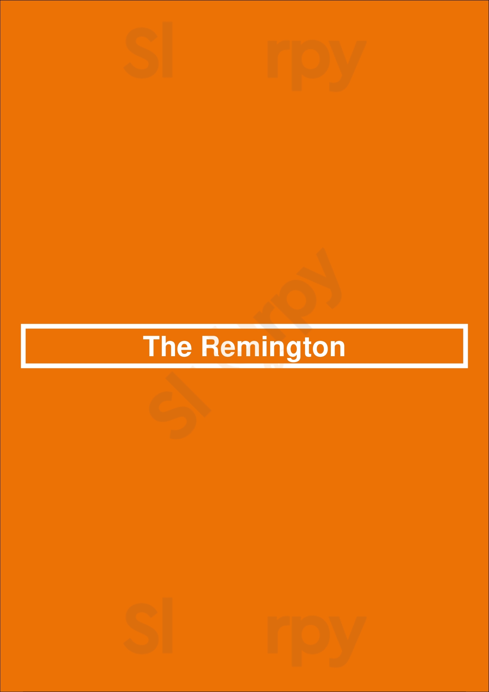 The Remington Houston Menu - 1